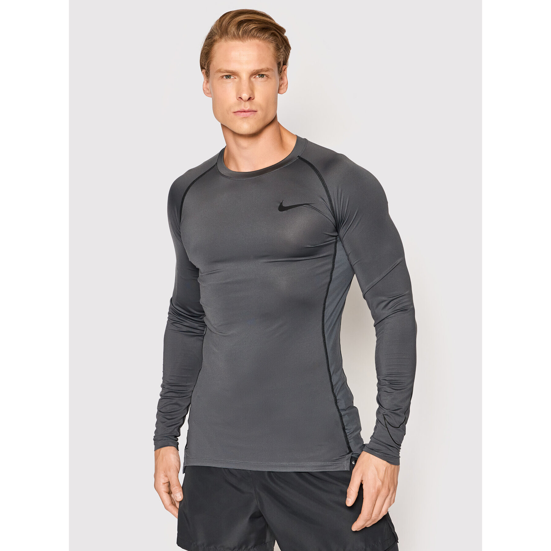 Nike Tricou tehnic Pro Dri-Fit DD1990 Gri Tight Fit - Pled.ro