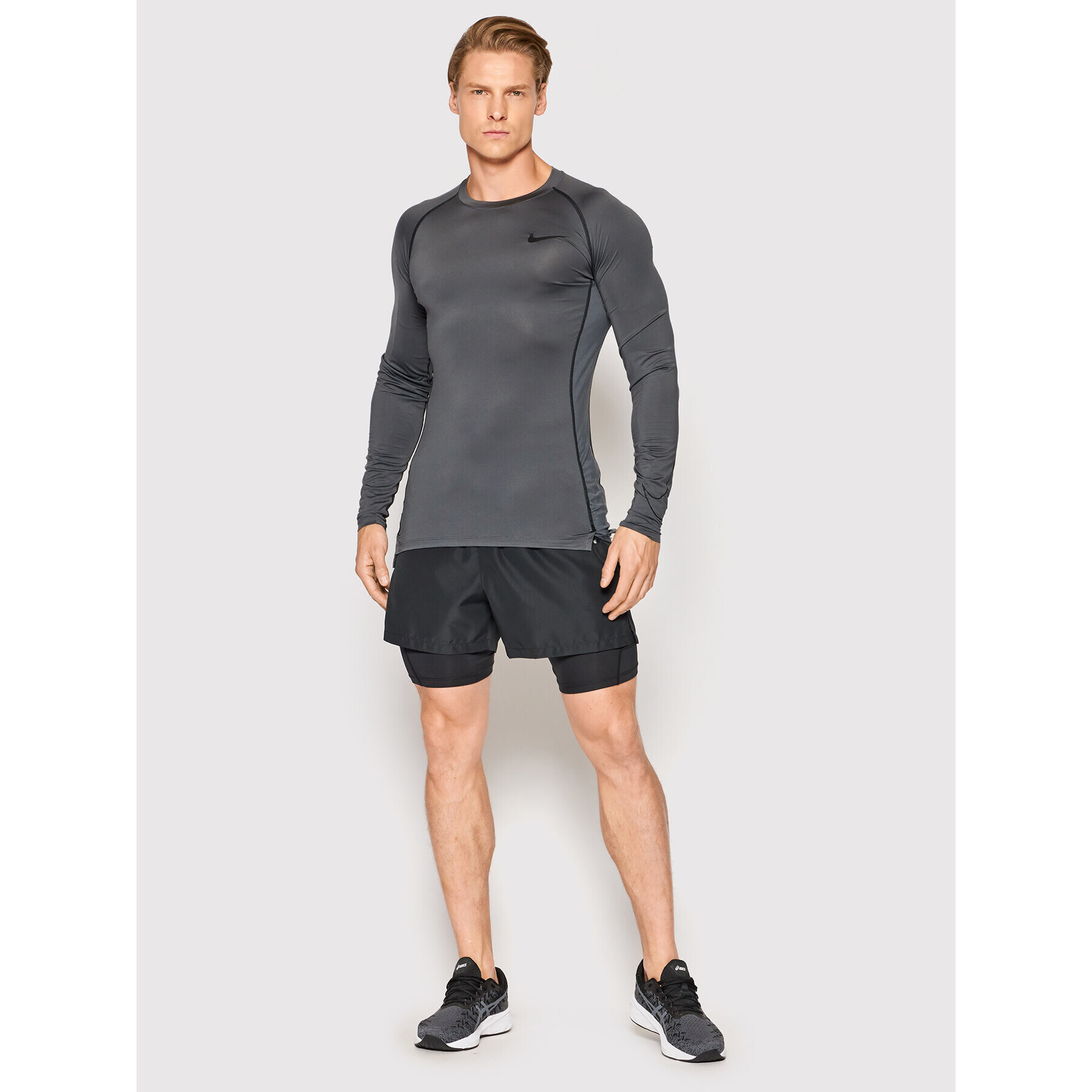 Nike Tricou tehnic Pro Dri-Fit DD1990 Gri Tight Fit - Pled.ro