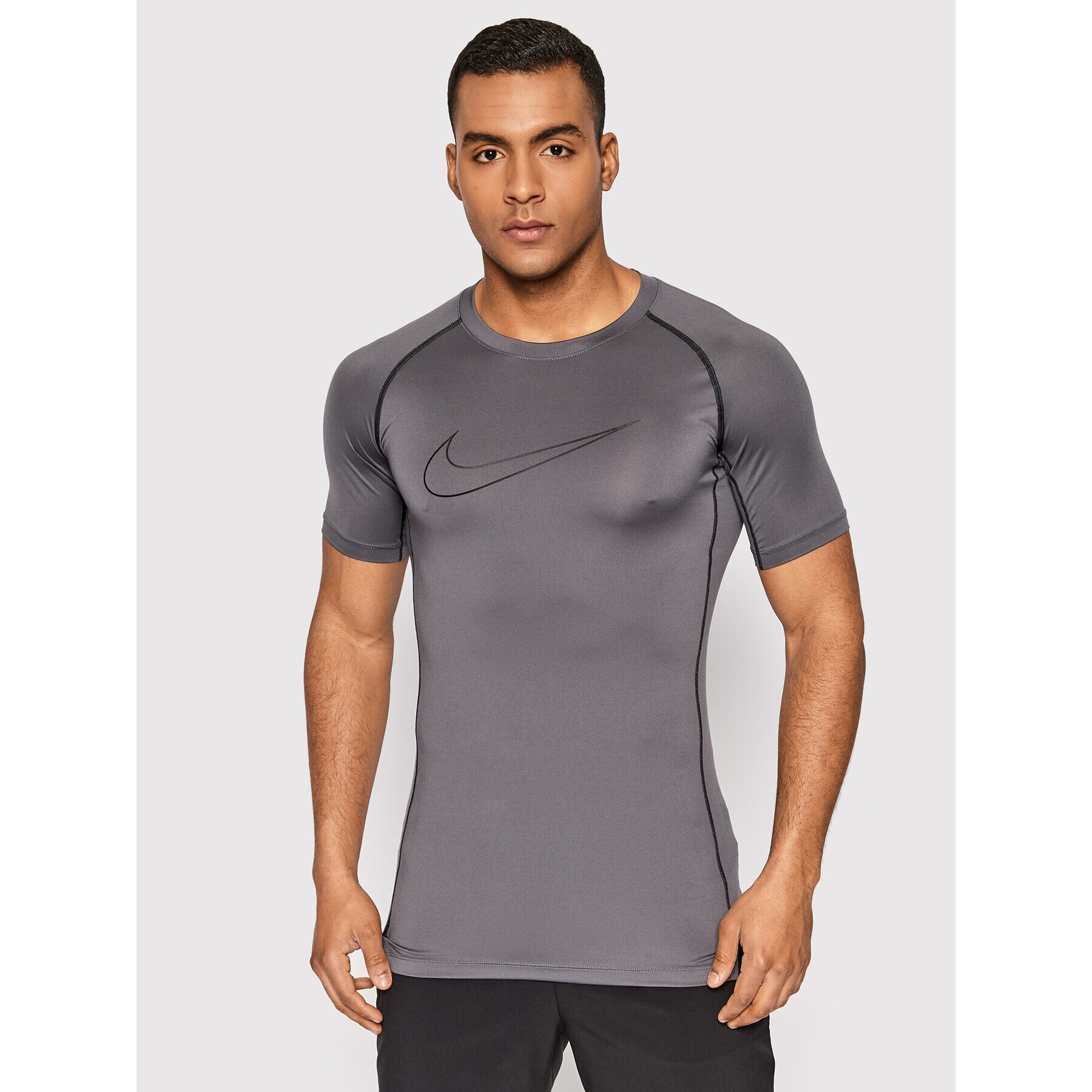 Nike Tricou tehnic Pro Dri-Fit DD1992 Gri Tight Fit - Pled.ro