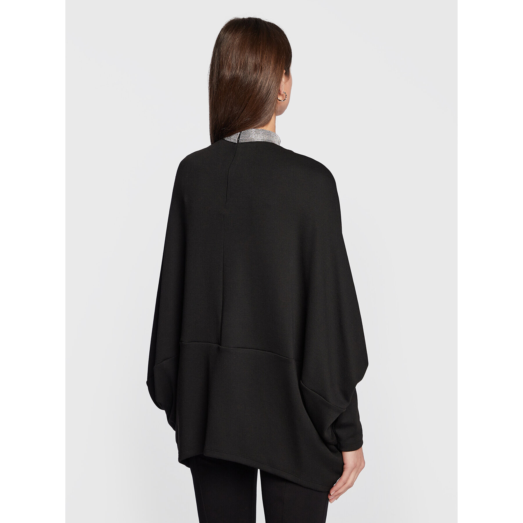 Nissa Bluză TOP13600 Negru Oversize - Pled.ro