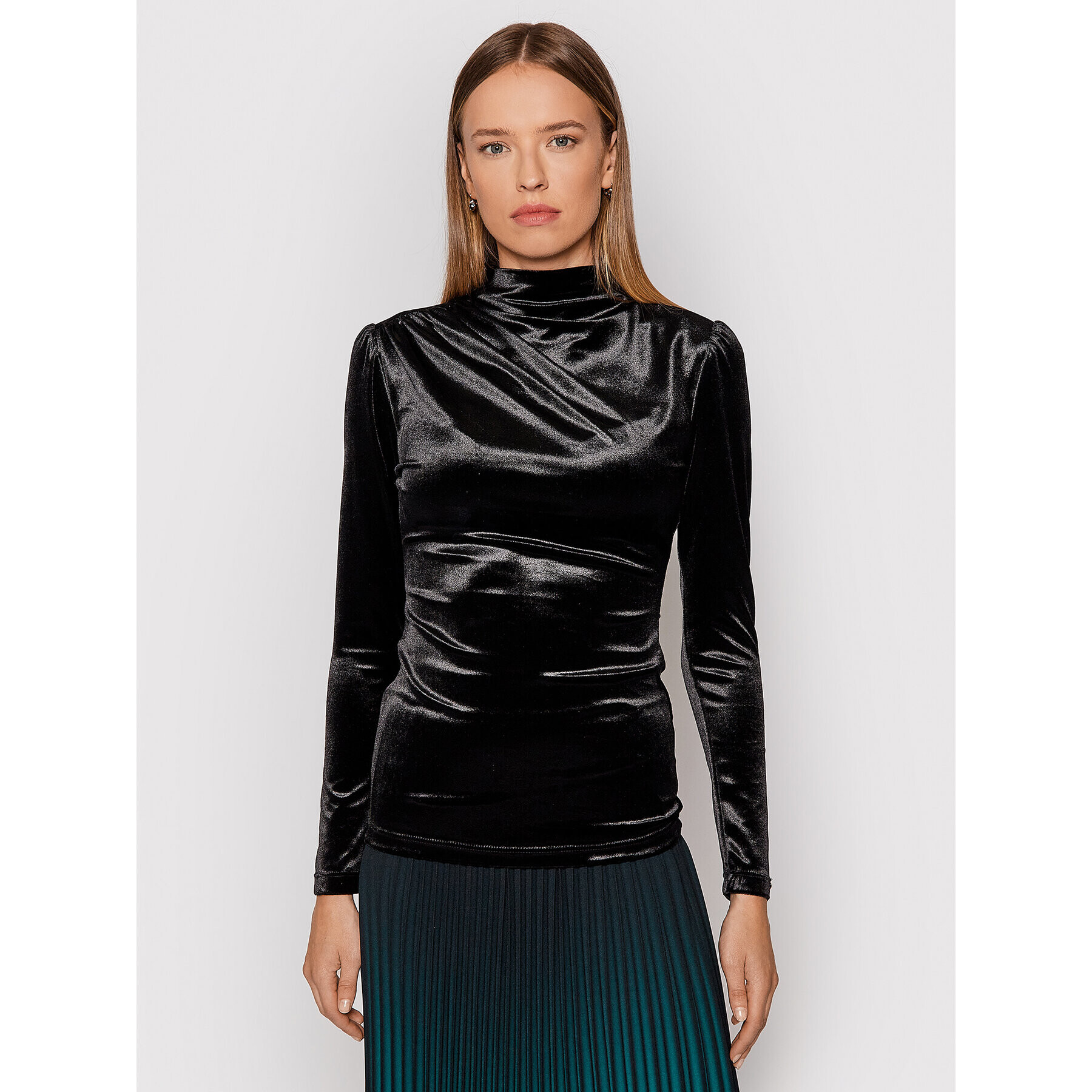 Nissa Bluză TOPS12532 Negru Regular Fit - Pled.ro