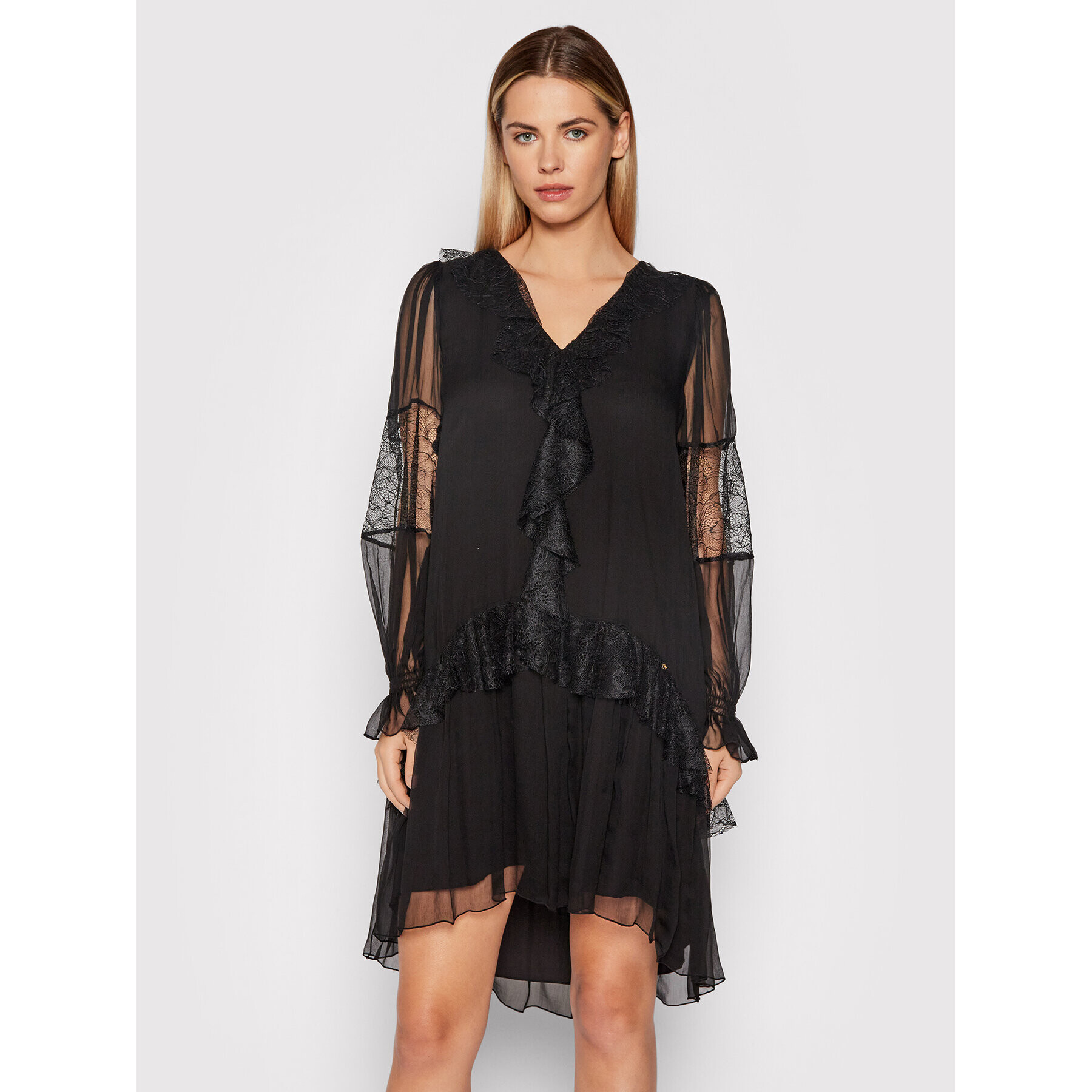 Nissa Rochie cocktail RC12084 Negru Regular Fit - Pled.ro