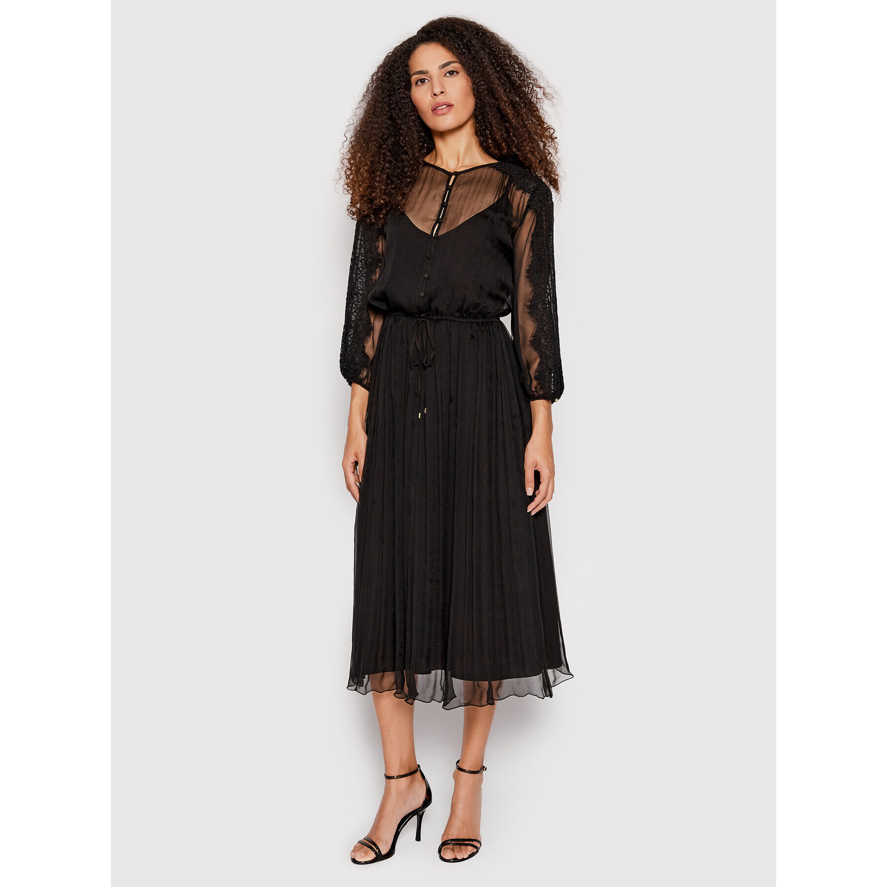 Nissa Rochie cocktail RC13120 Negru Regular Fit - Pled.ro