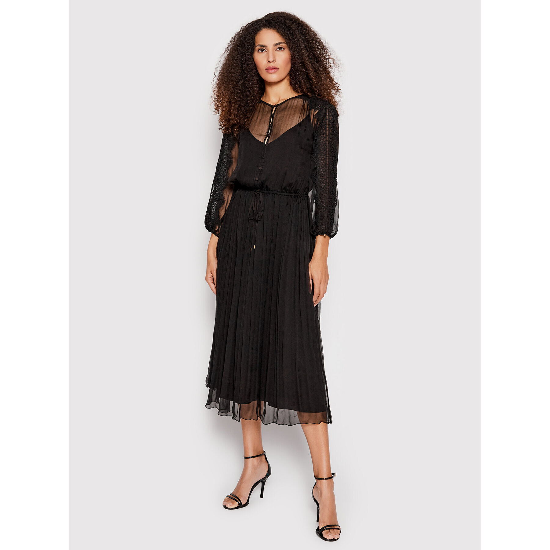 Nissa Rochie cocktail RC13120 Negru Regular Fit - Pled.ro