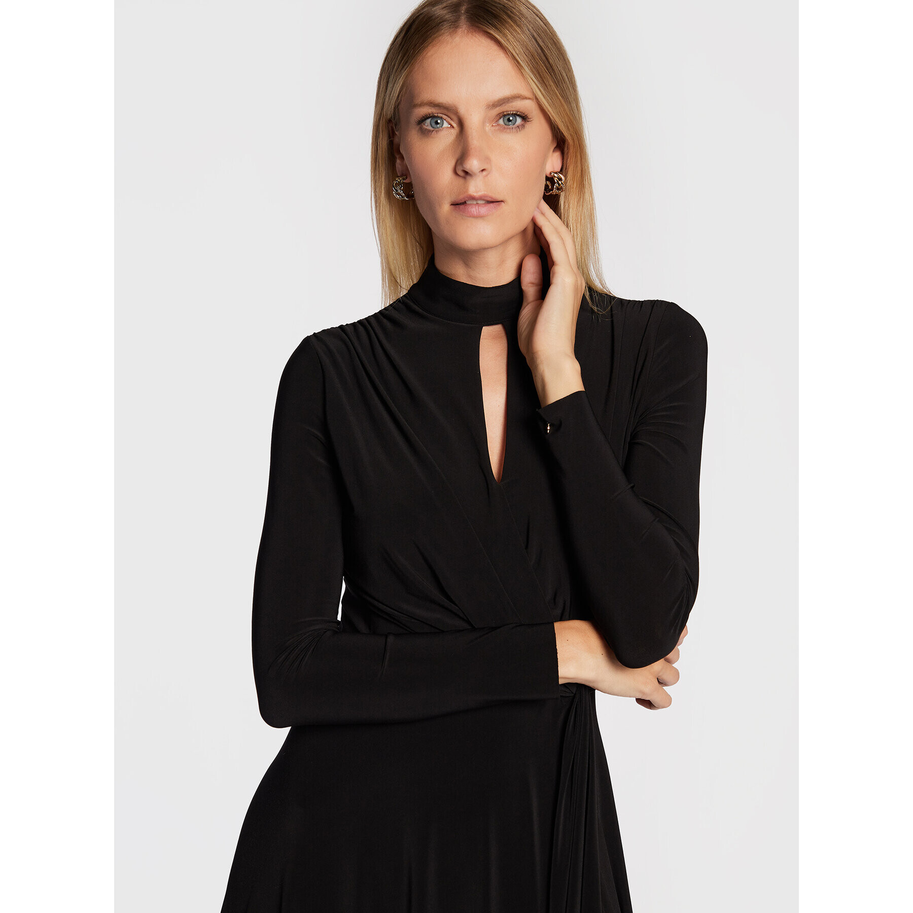 Nissa Rochie cocktail RC13359 Negru Regular Fit - Pled.ro