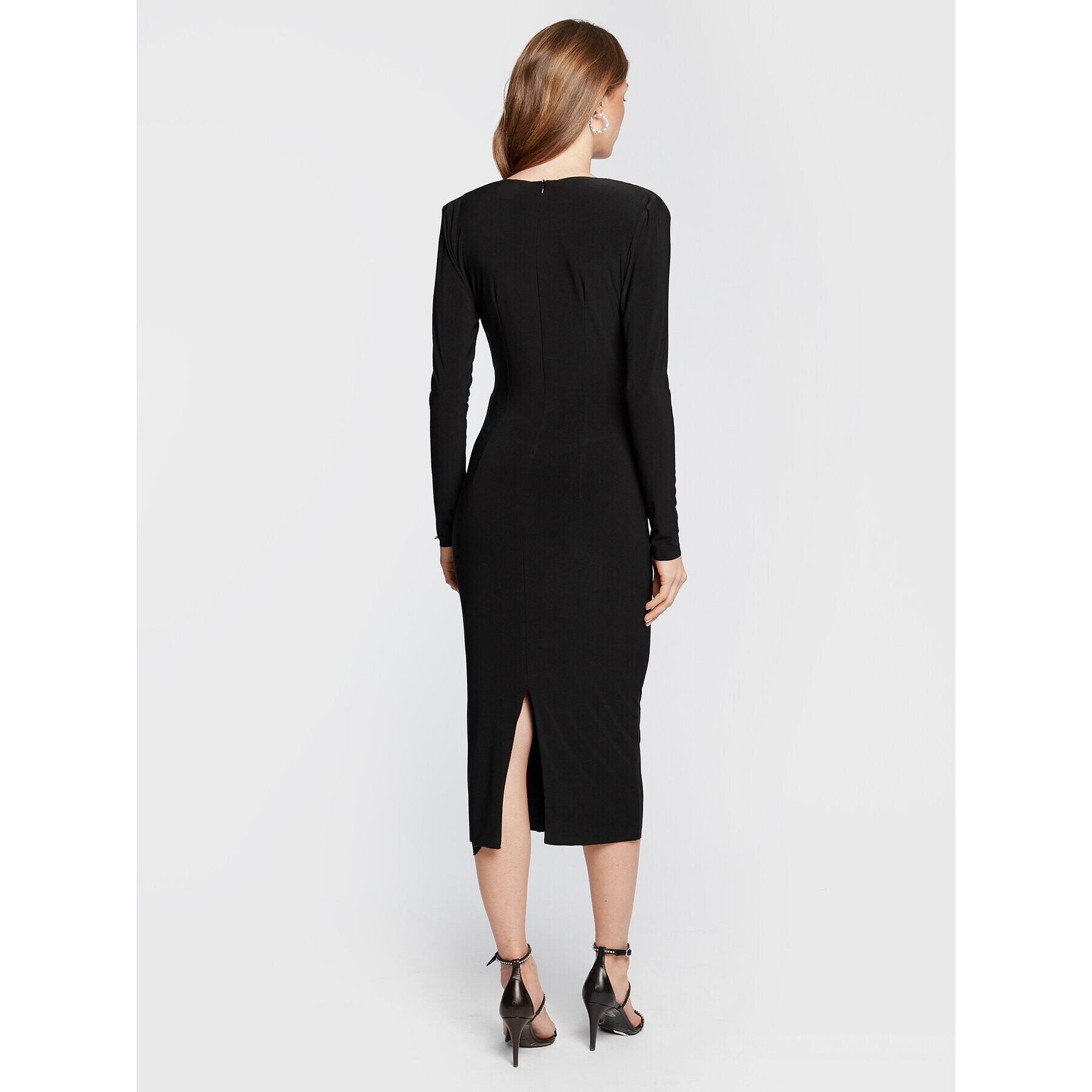 Nissa Rochie cocktail RC13452 Negru Regular Fit - Pled.ro