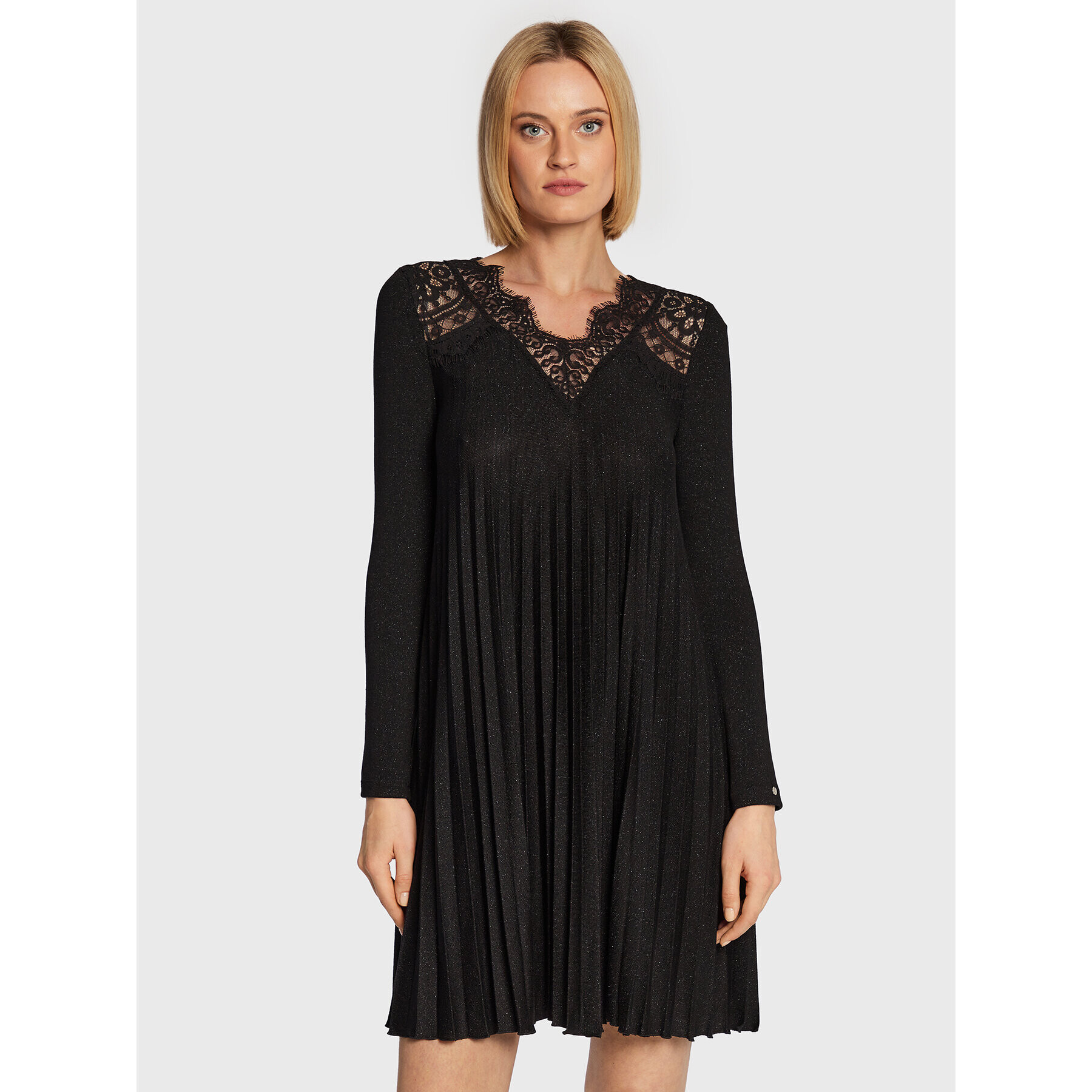 Nissa Rochie cocktail RC13568 Negru Regular Fit - Pled.ro