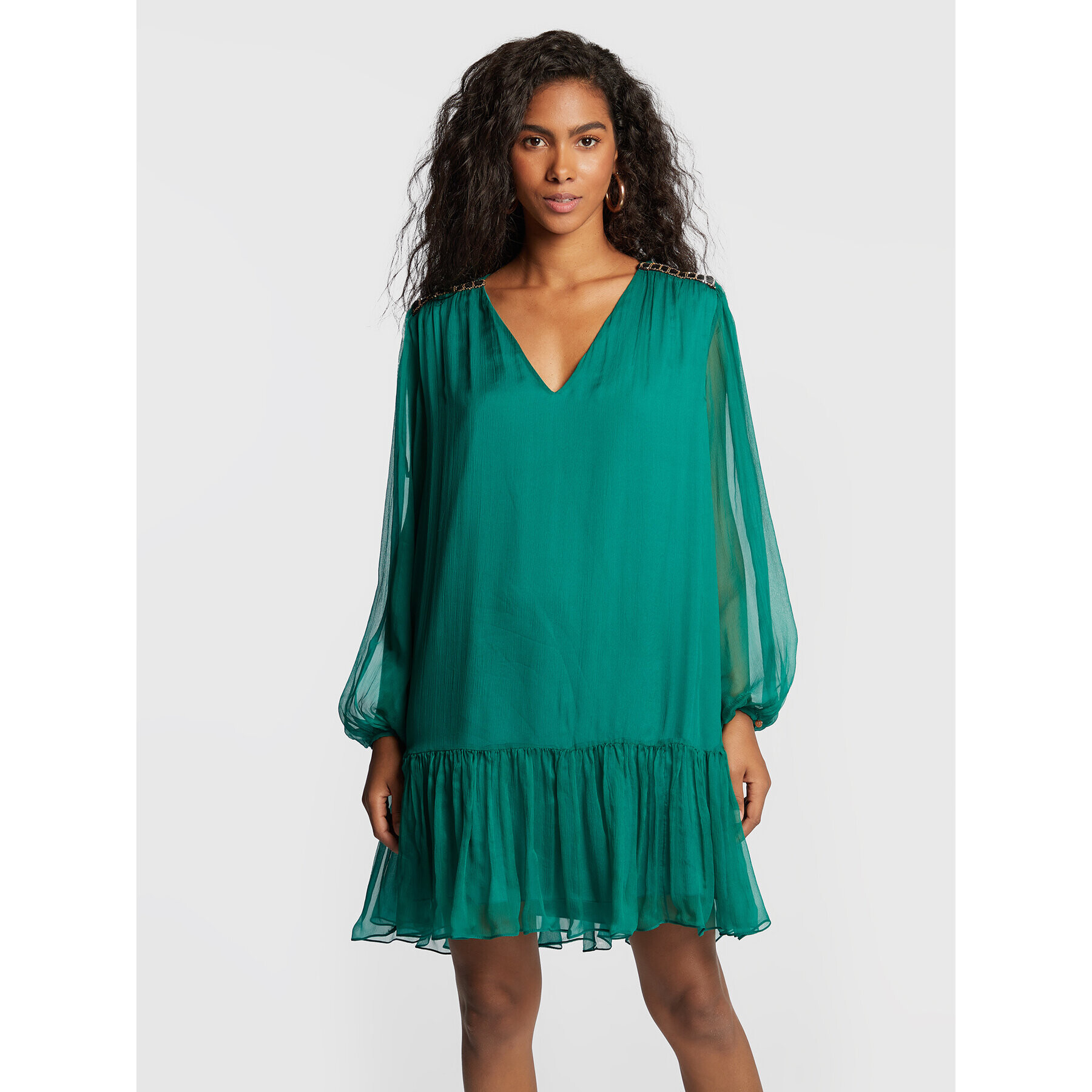 Nissa Rochie cocktail RS13461 Verde Regular Fit - Pled.ro