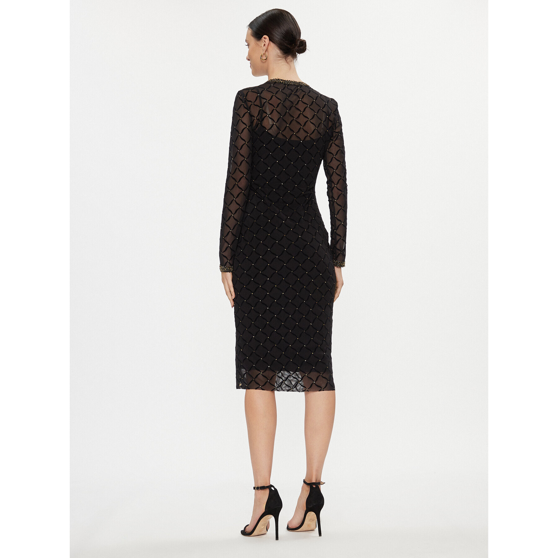 Nissa Rochie cocktail RS14530 Negru Slim Fit - Pled.ro