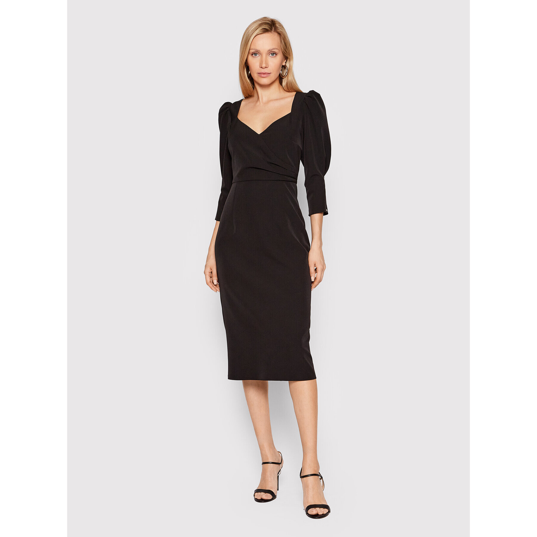 Nissa Rochie cocktail RZ12906 Negru Slim Fit - Pled.ro