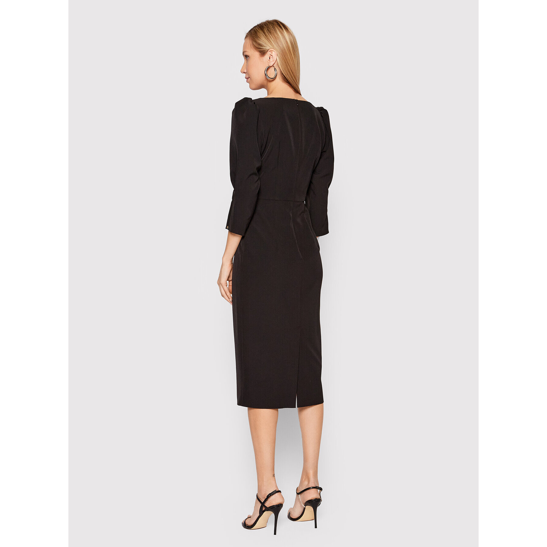 Nissa Rochie cocktail RZ12906 Negru Slim Fit - Pled.ro