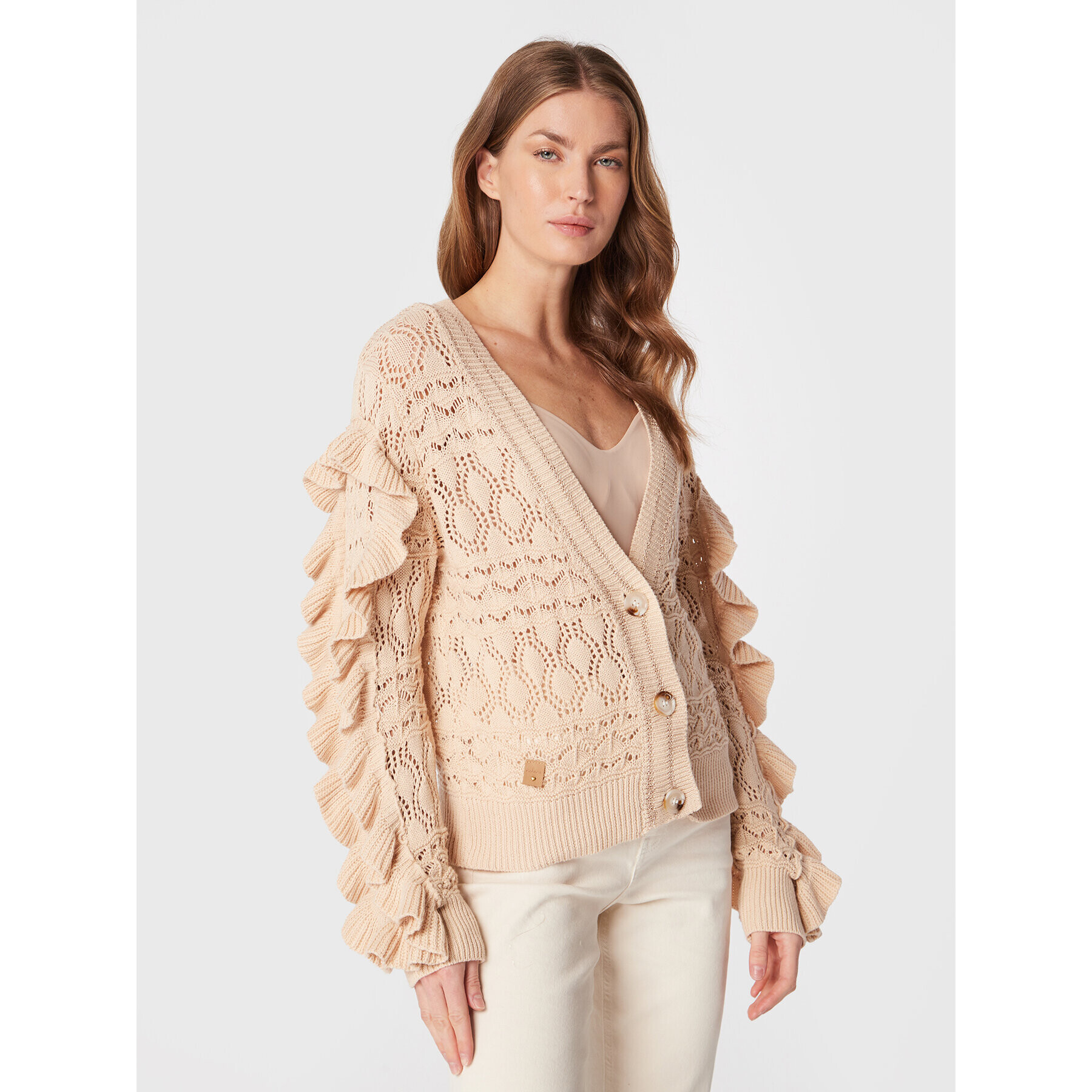 NKN Nekane Cardigan TS.FASTIA Bej Regular Fit - Pled.ro