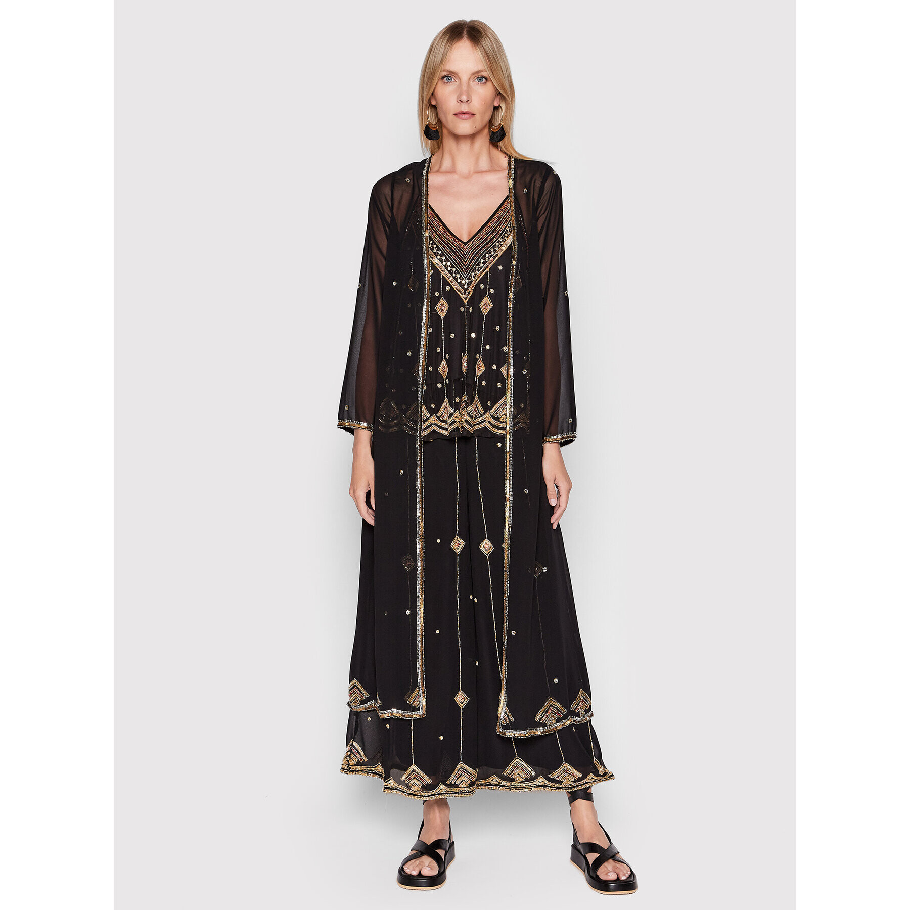 NKN Nekane Kimono SH.THIA Negru Regular Fit - Pled.ro