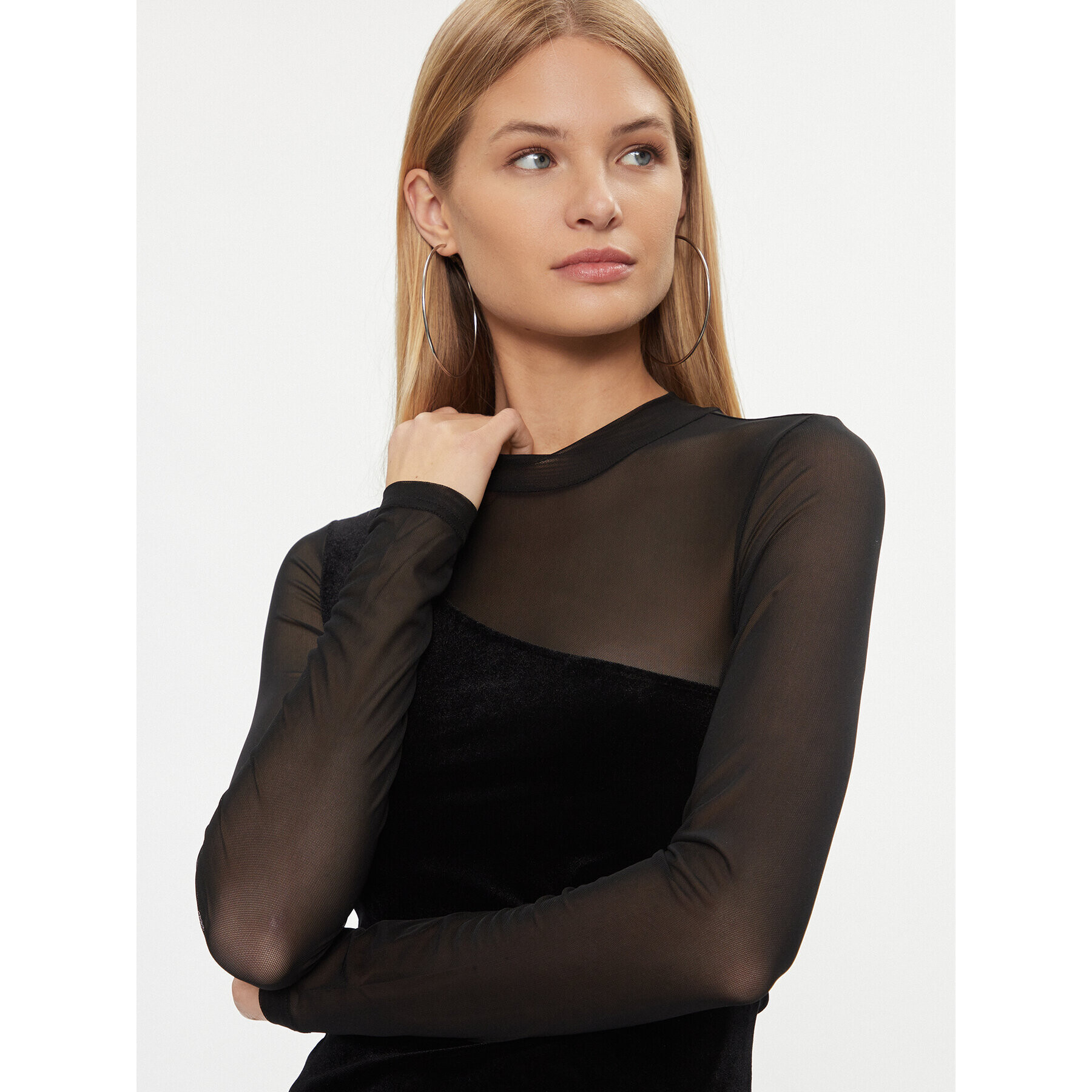 Noisy May Bluză 27028371 Negru Slim Fit - Pled.ro