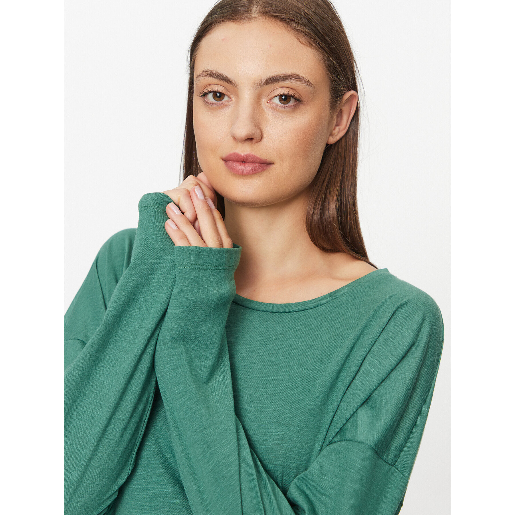 Noisy May Bluză Mathilde 27026082 Verde Loose Fit - Pled.ro