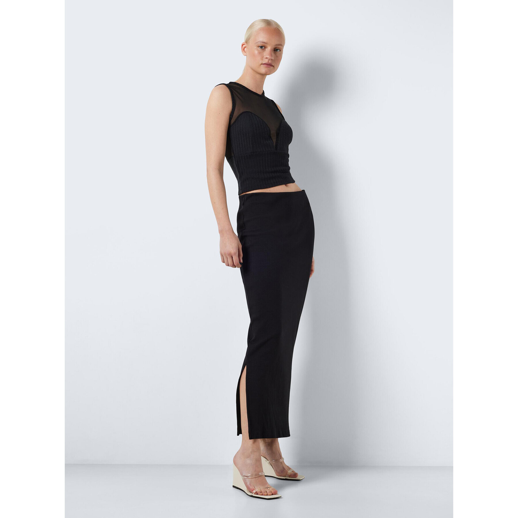 Noisy May Fustă maxi Maya 27027283 Negru Slim Fit - Pled.ro