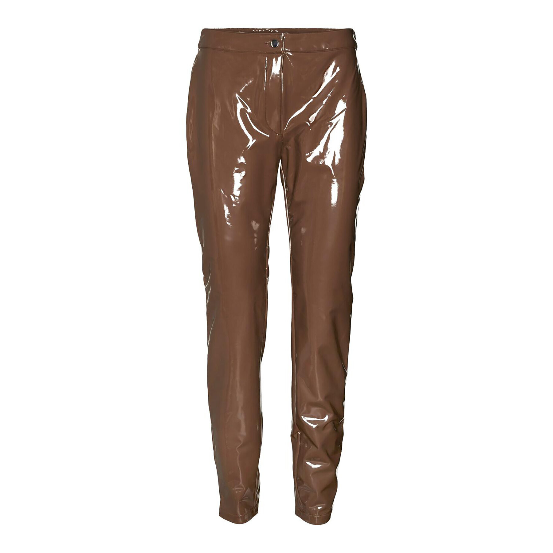 Noisy May Pantaloni din imitație de piele Soline 27019889 Maro Slim Fit - Pled.ro