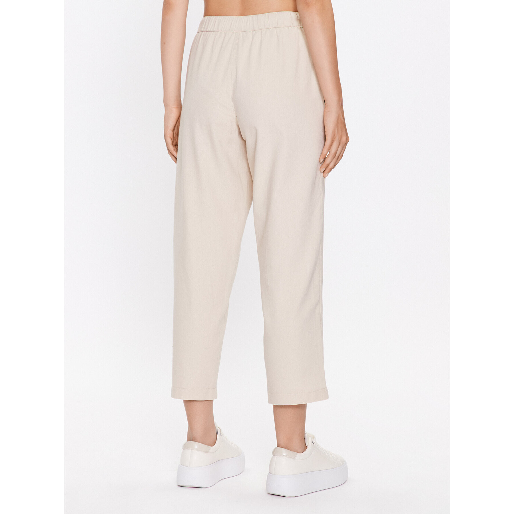 Noisy May Pantaloni din material Anne 27025002 Bej Slouchy Fit - Pled.ro