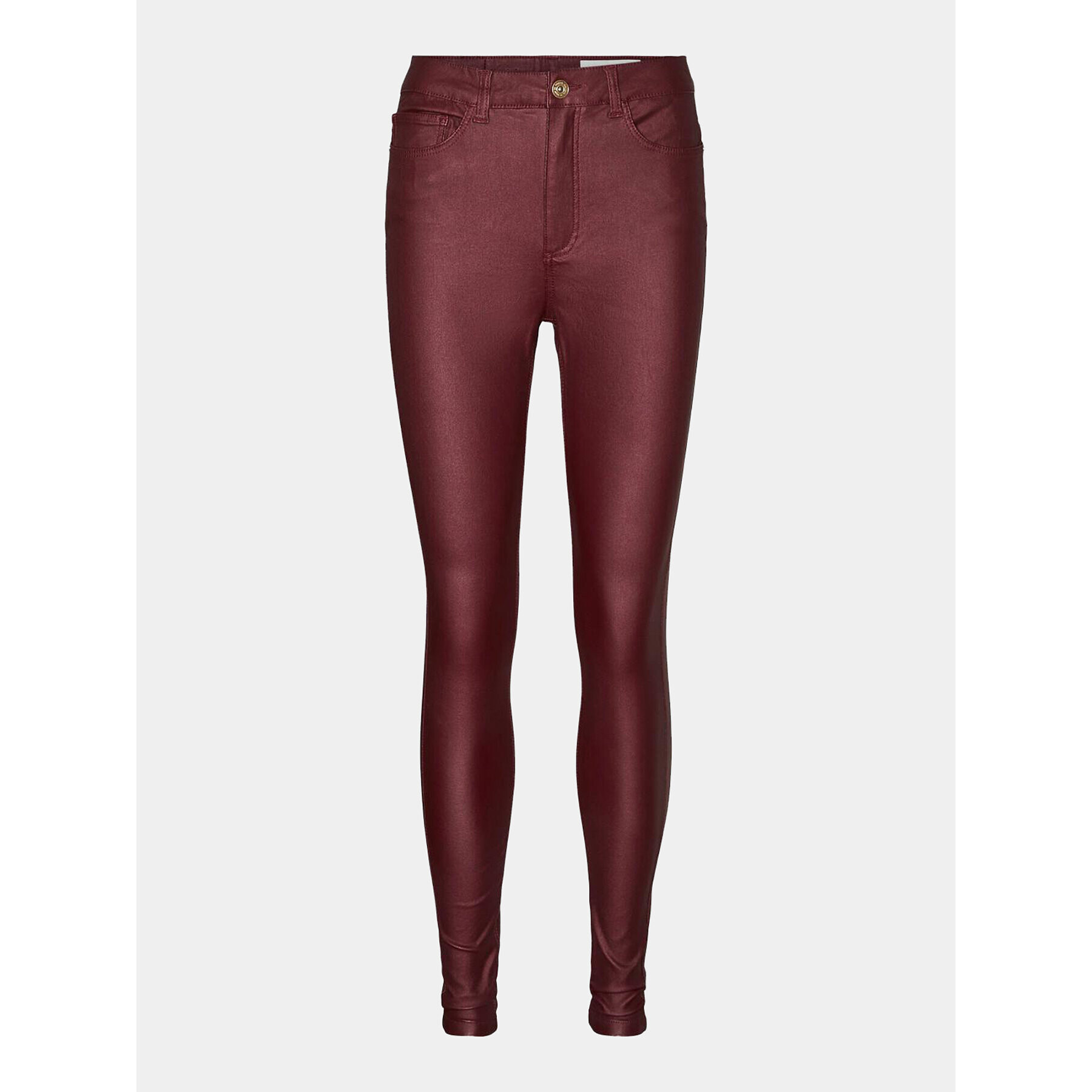 Noisy May Pantaloni din material Callie 27013113 Vișiniu Skinny Fit - Pled.ro