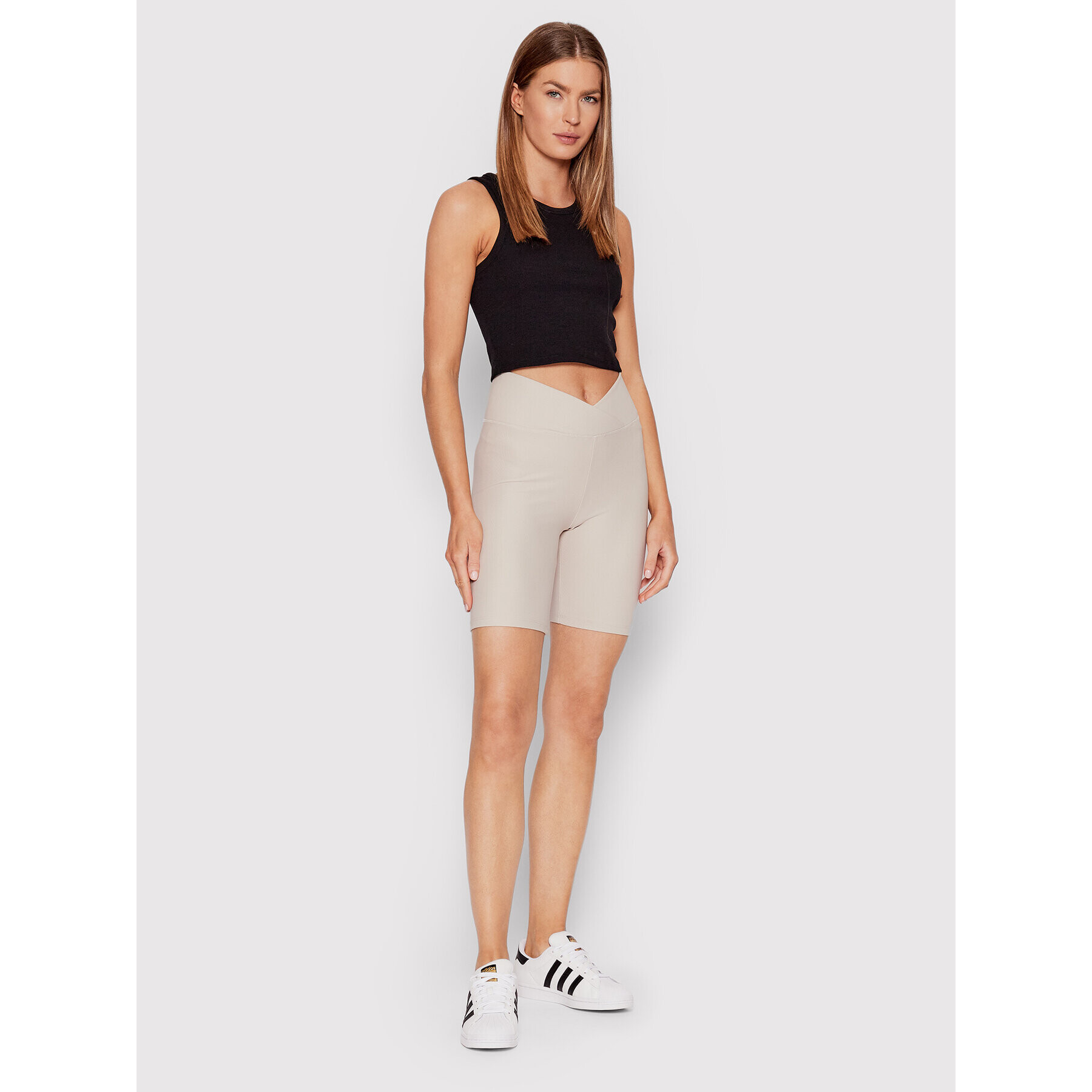 Noisy May Pantaloni scurți sport Sallie 27021464 Bej Slim Fit - Pled.ro