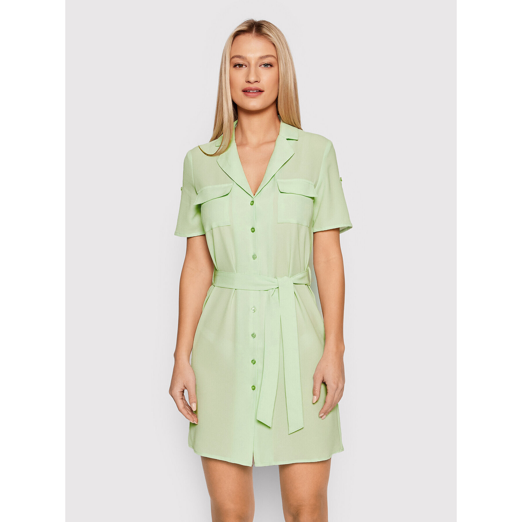 Noisy May Rochie tip cămașă Vera 27021164 Verde Regular Fit - Pled.ro