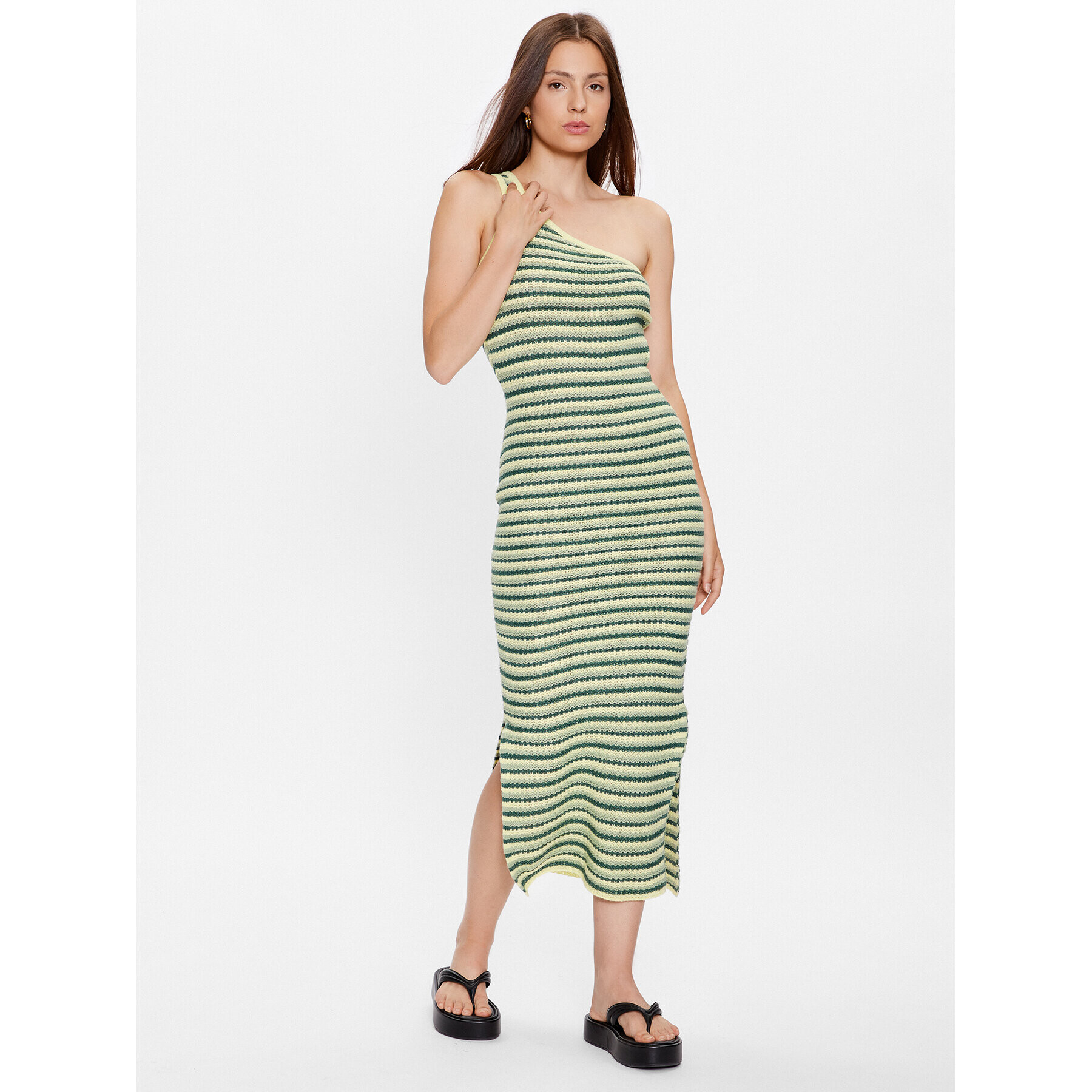 Noisy May Rochie tricotată Dee 27025840 Verde Slim Fit - Pled.ro