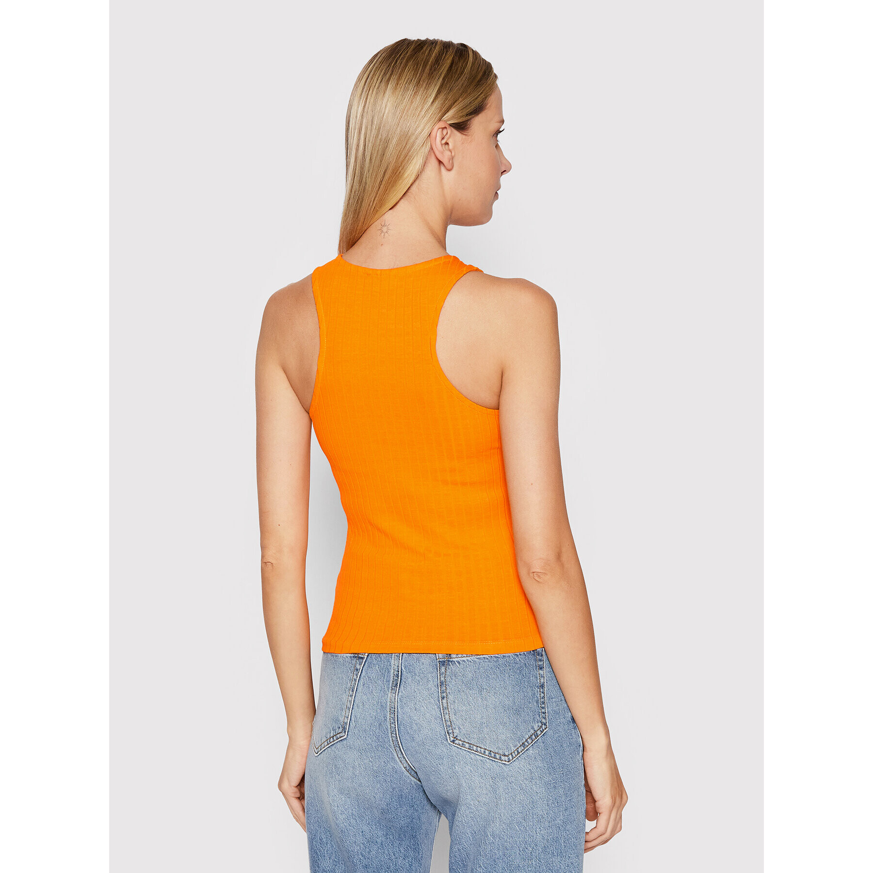 Noisy May Top Paula 27020865 Portocaliu Slim Fit - Pled.ro