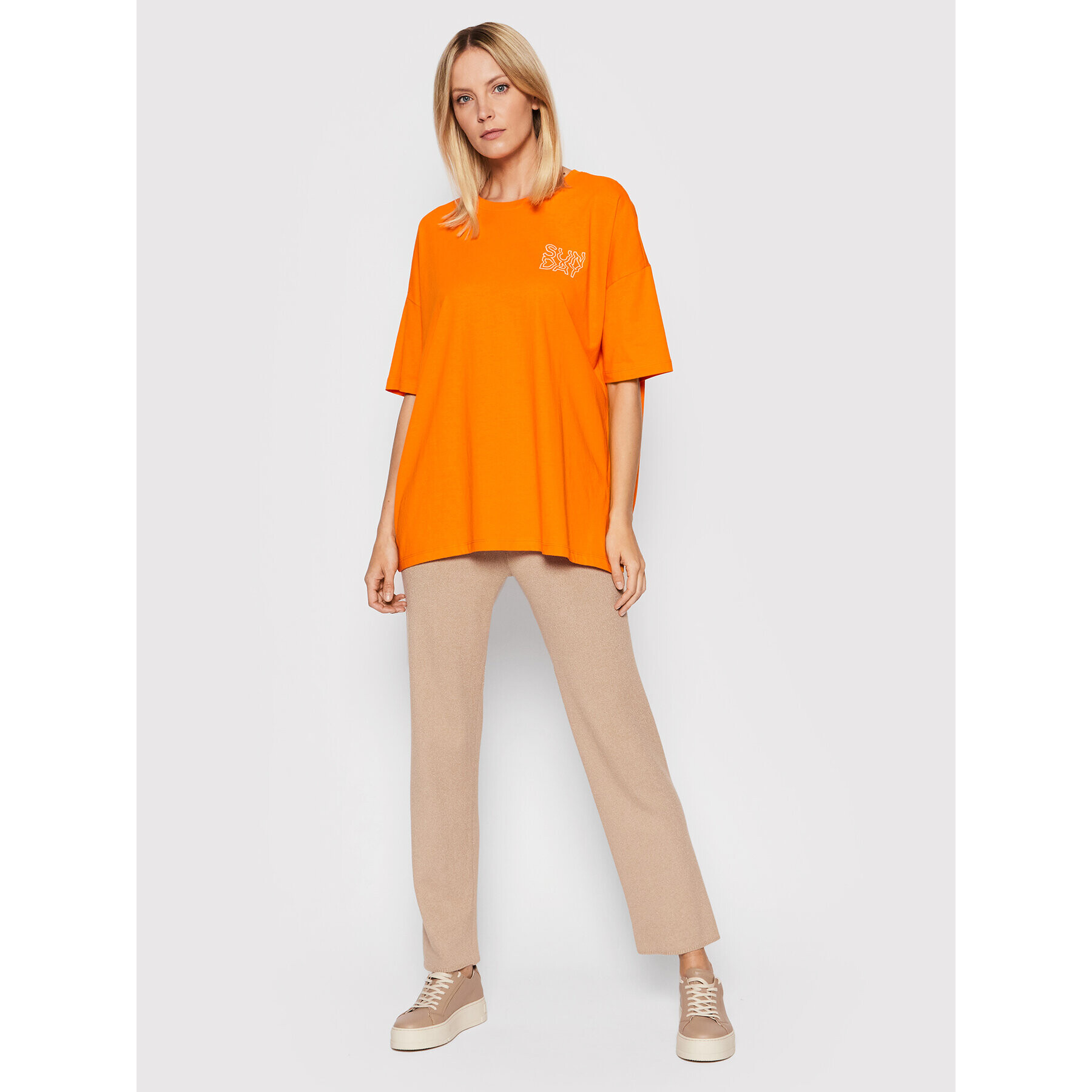 Noisy May Tricou Tessie 27020437 Portocaliu Oversize - Pled.ro