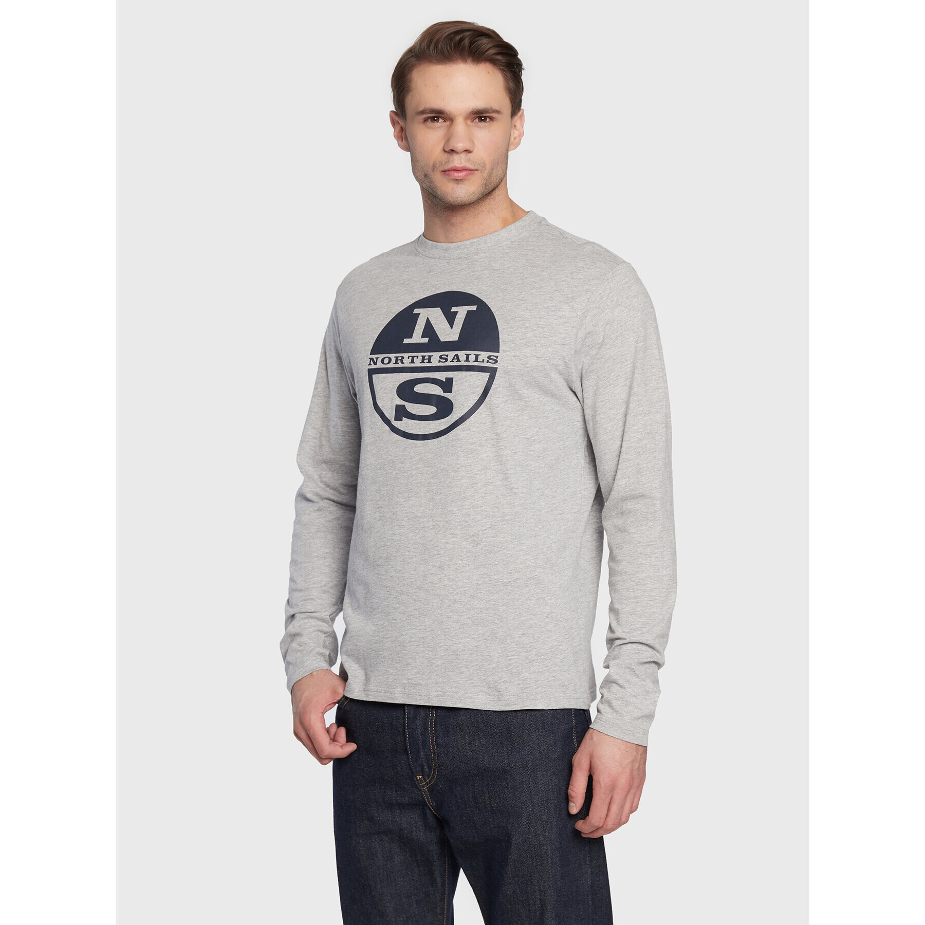 North Sails Longsleeve Graphic 692816 Gri Regular Fit - Pled.ro