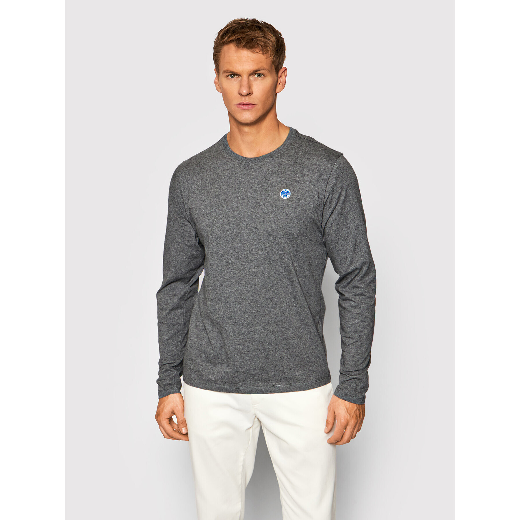 North Sails Longsleeve Jersey 692751 Gri Regular Fit - Pled.ro