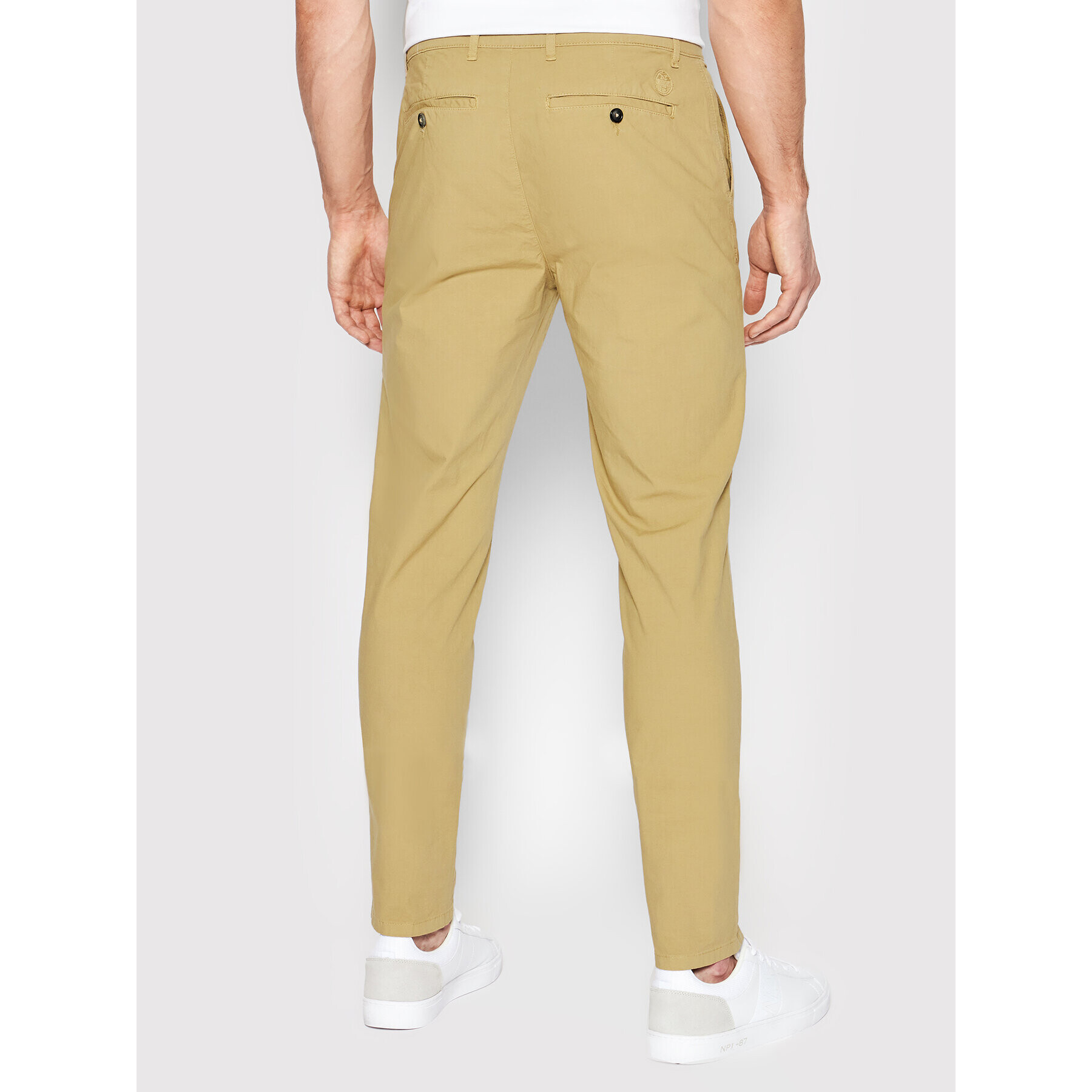 North Sails Pantaloni chino Defender 672943 Bej Slim Fit - Pled.ro