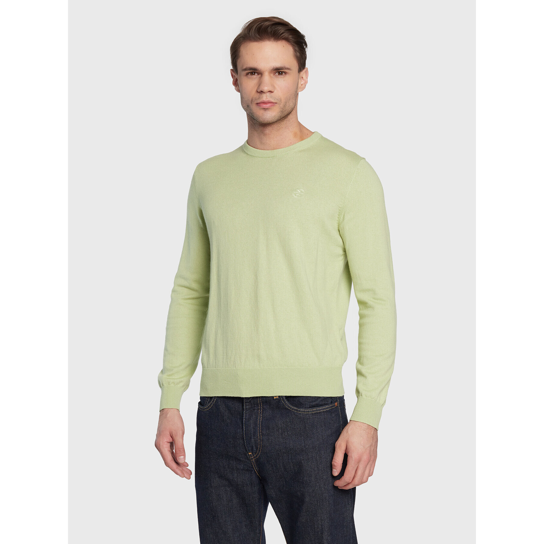 North Sails Pulover 699500 Verde Regular Fit - Pled.ro