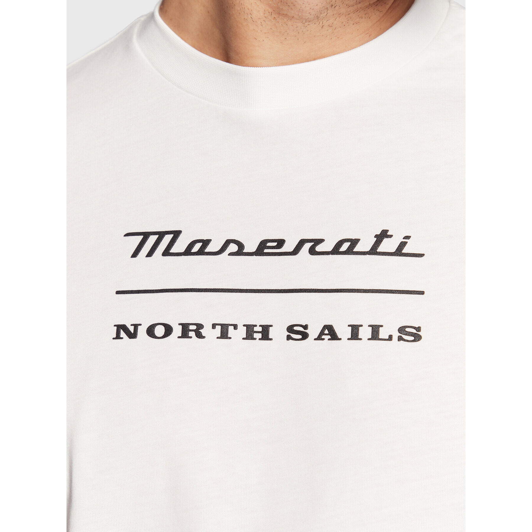 North Sails Tricou MASERATI 452312 Alb Regular Fit - Pled.ro