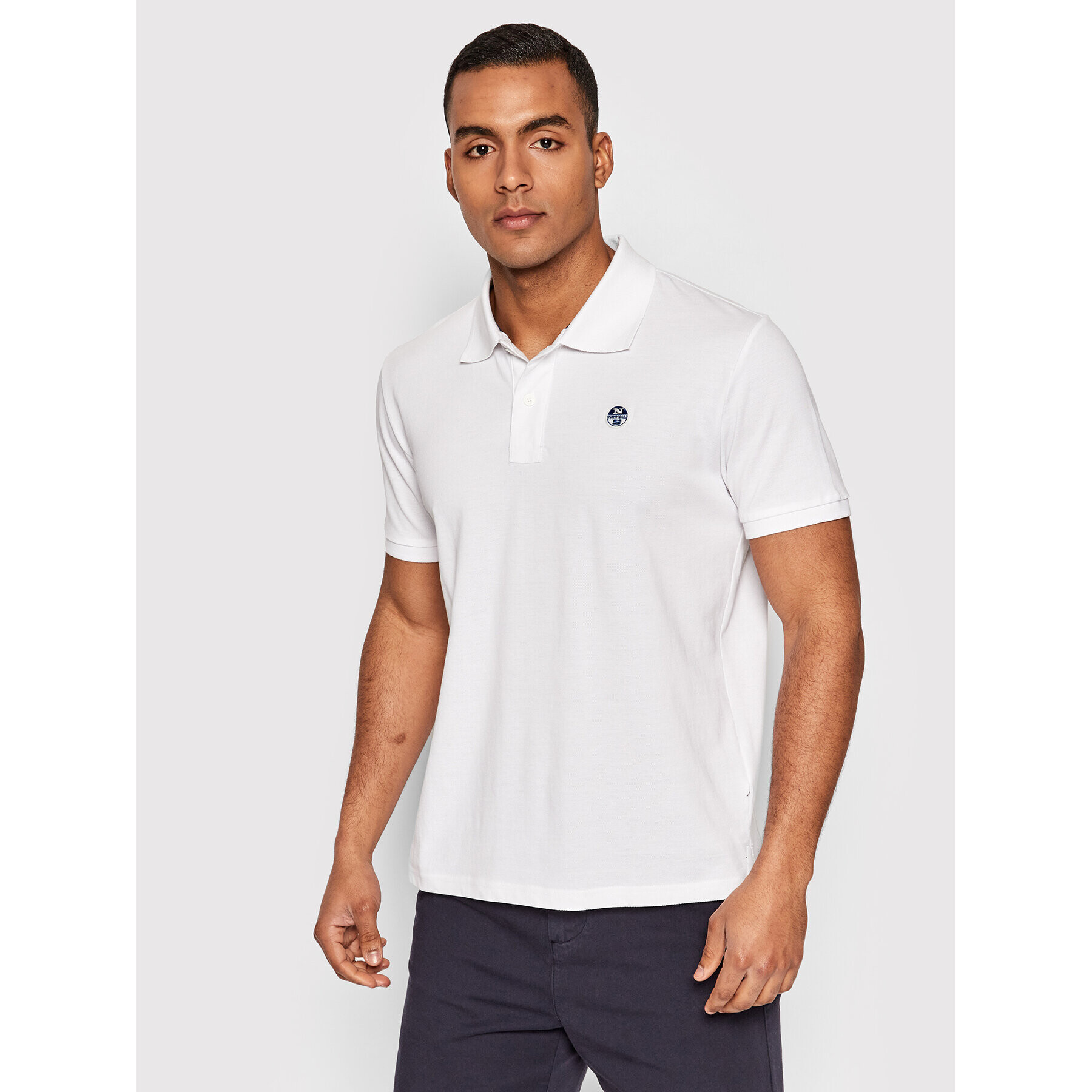 North Sails Tricou polo 692352 Alb Regular Fit - Pled.ro