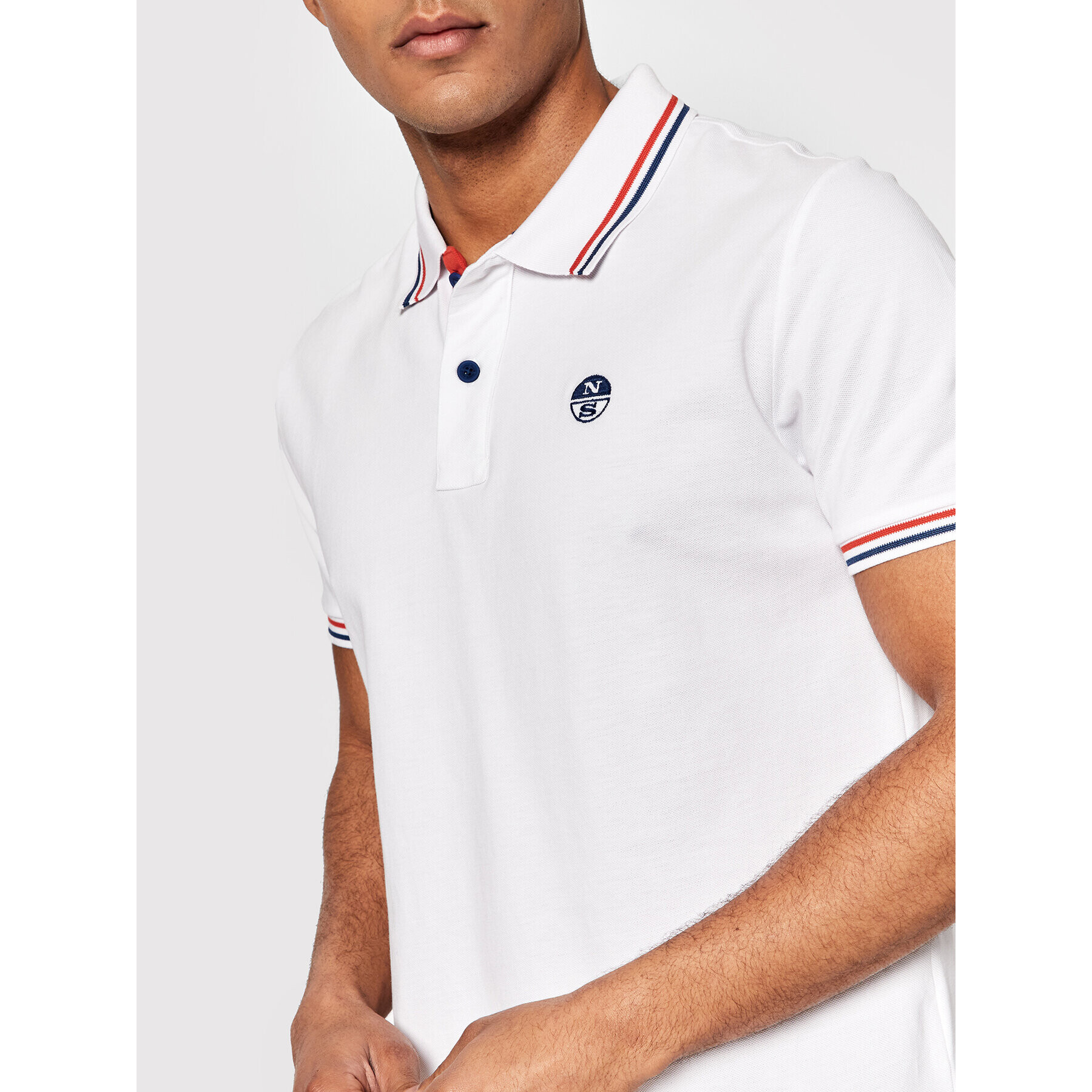 North Sails Tricou polo 692354 Alb Regular Fit - Pled.ro