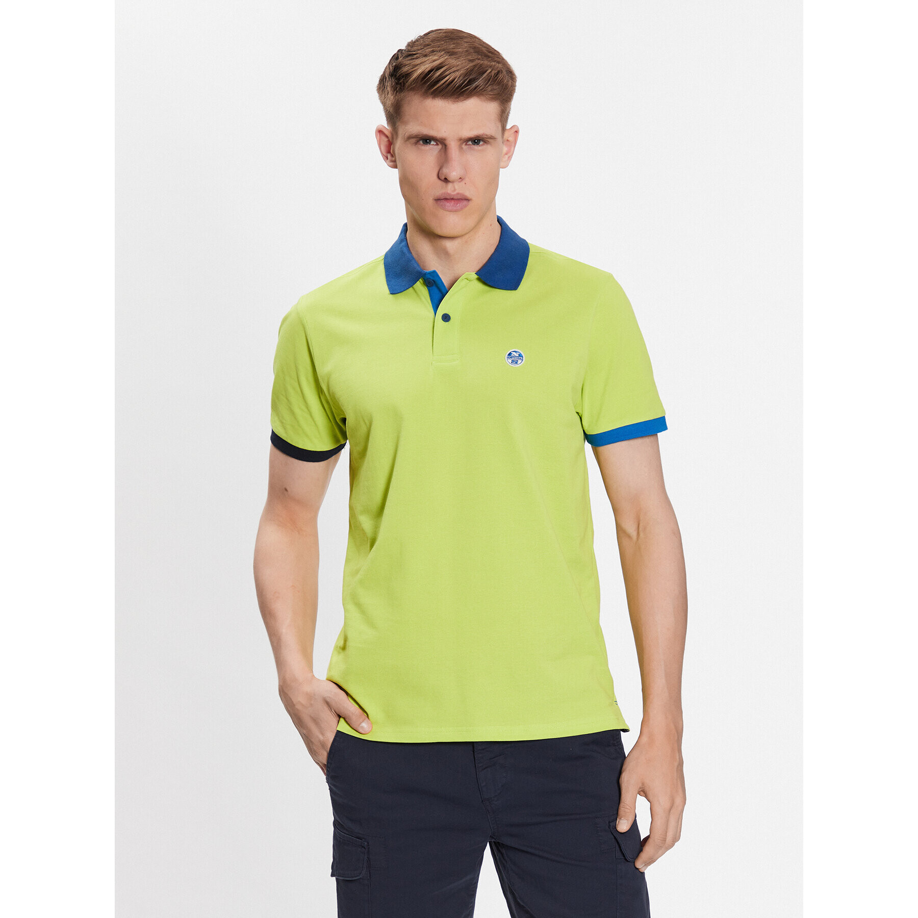 North Sails Tricou polo 692398 Verde Regular Fit - Pled.ro