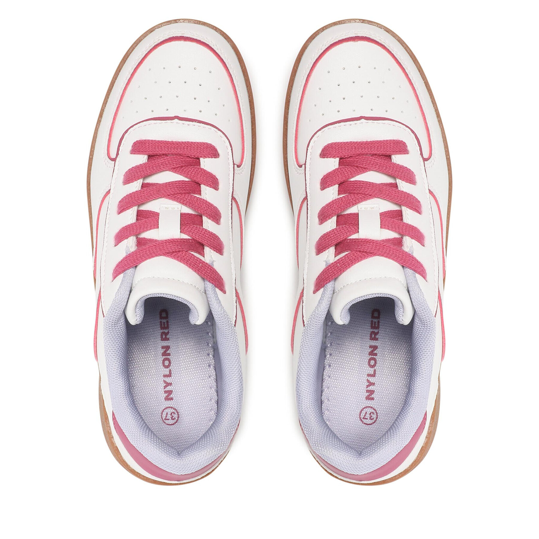 Nylon Red Sneakers WAG1152105A-01 Alb - Pled.ro