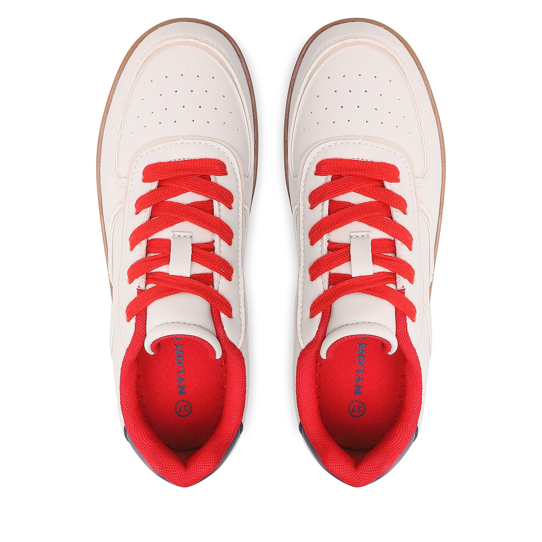 Nylon Red Sneakers WAG1152105A-01 Bej - Pled.ro