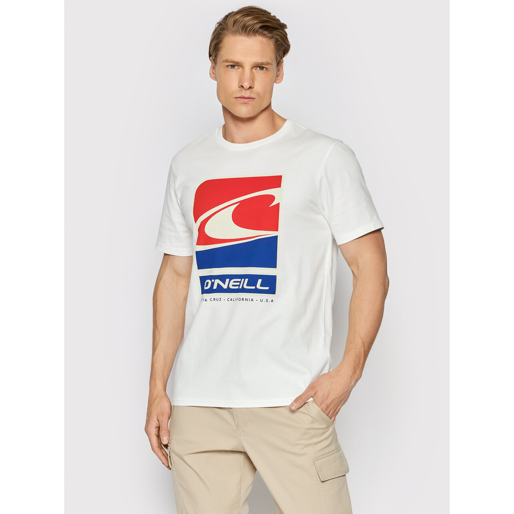 O'Neill Tricou Flag Wave 2850056 Alb Regular Fit - Pled.ro