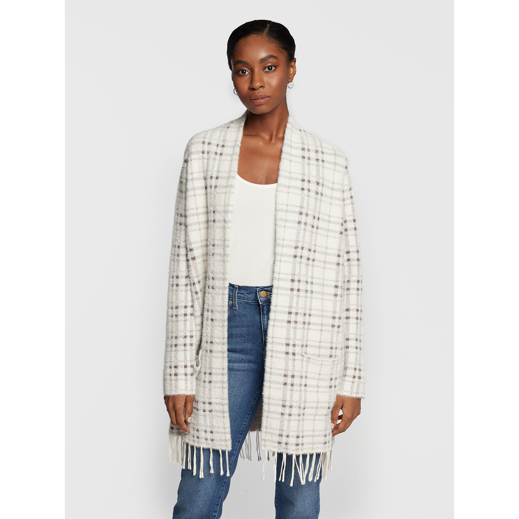 Olsen Cardigan Henny 11003813 Alb Regular Fit - Pled.ro