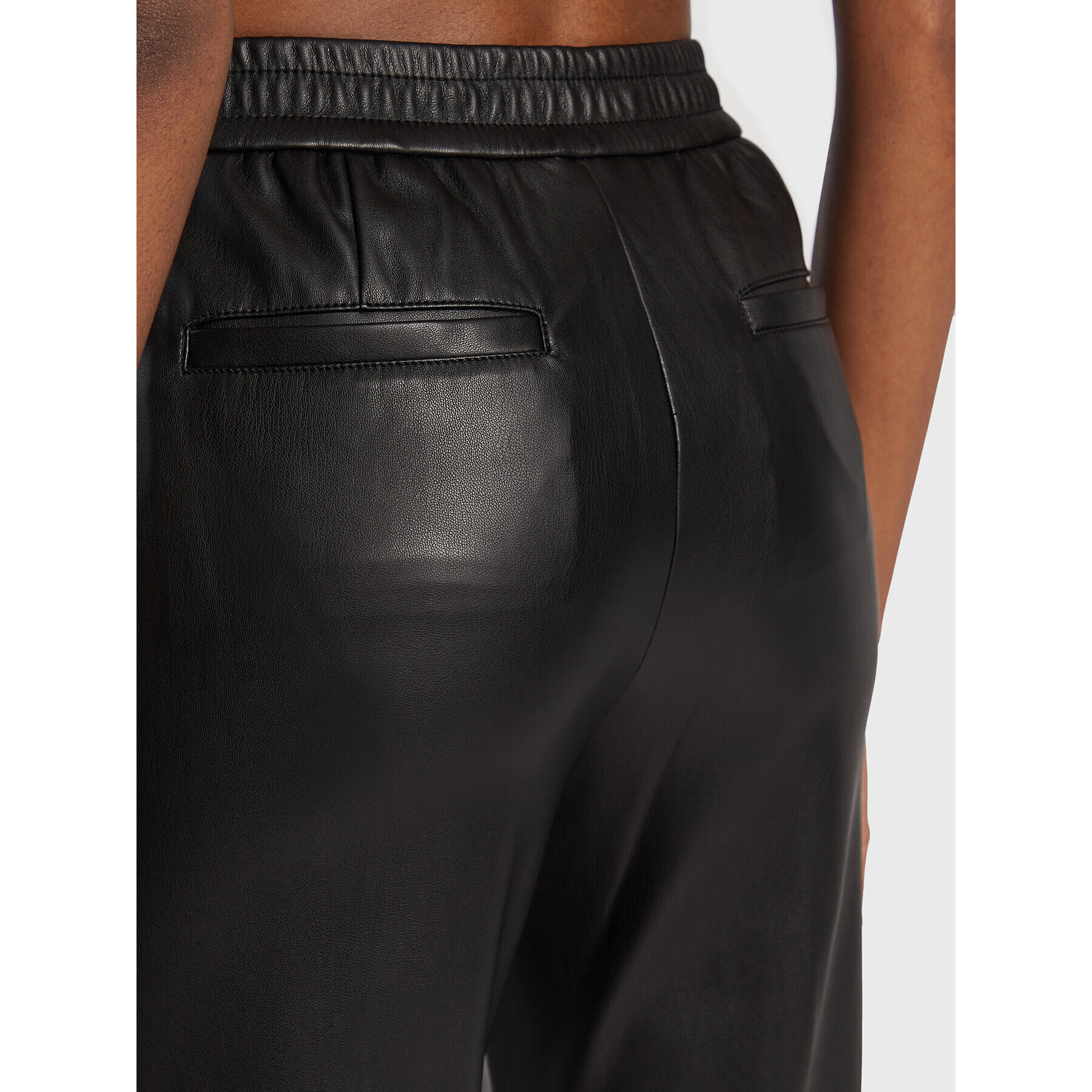 Olsen Pantaloni din imitație de piele Lisa 14002019 Negru Straight Fit - Pled.ro