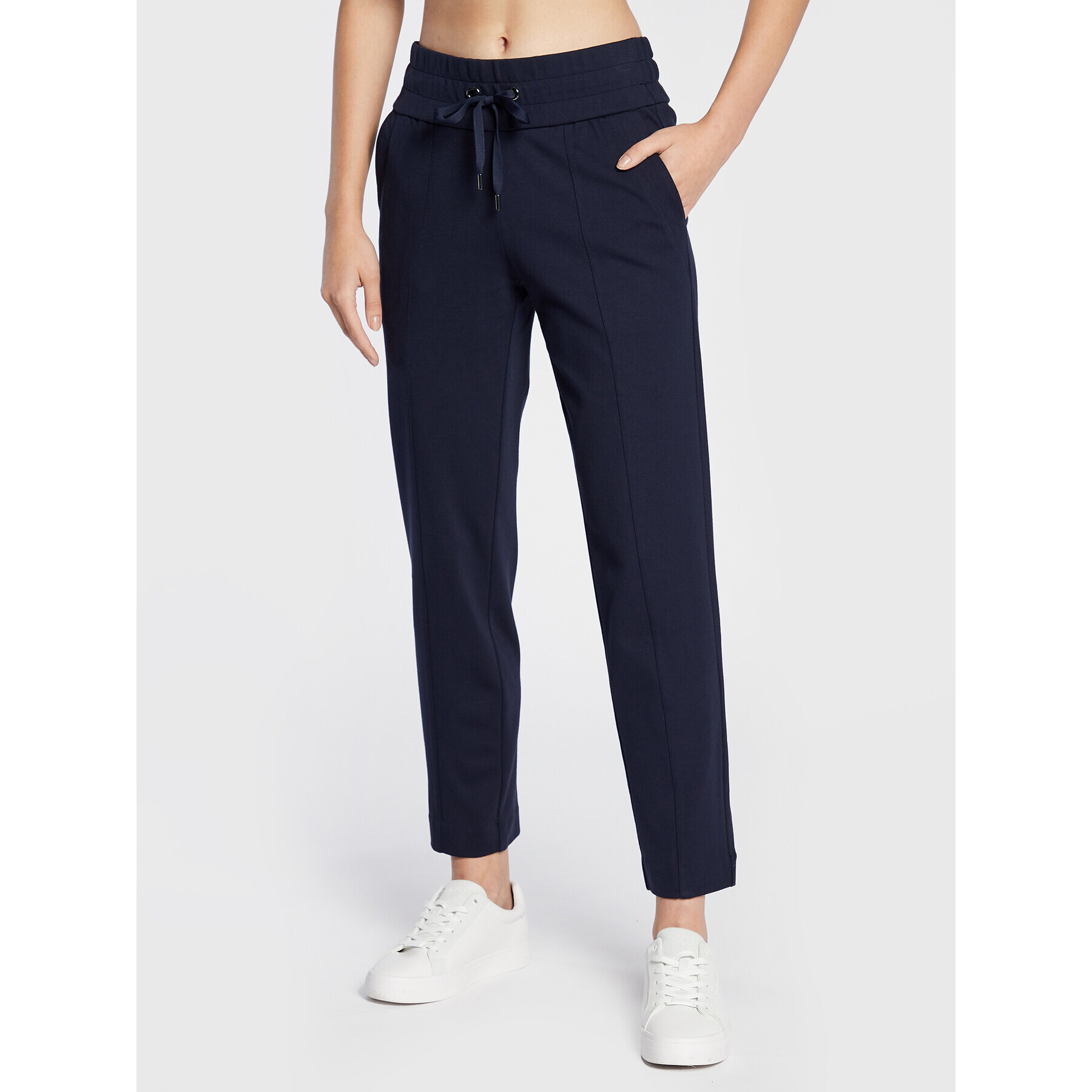 Olsen Pantaloni din material Lisa 14001995 Bleumarin Regular Fit - Pled.ro