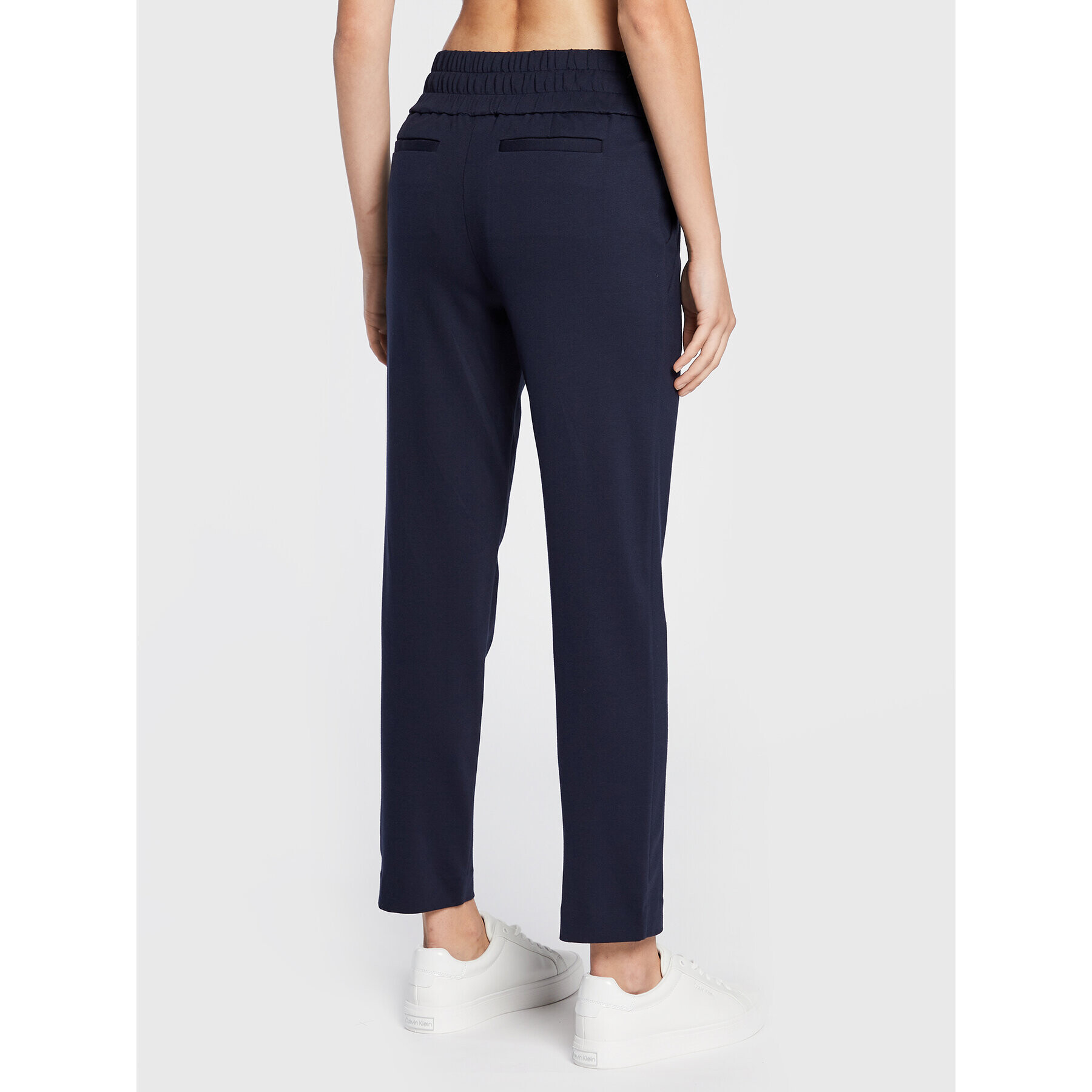 Olsen Pantaloni din material Lisa 14001995 Bleumarin Regular Fit - Pled.ro