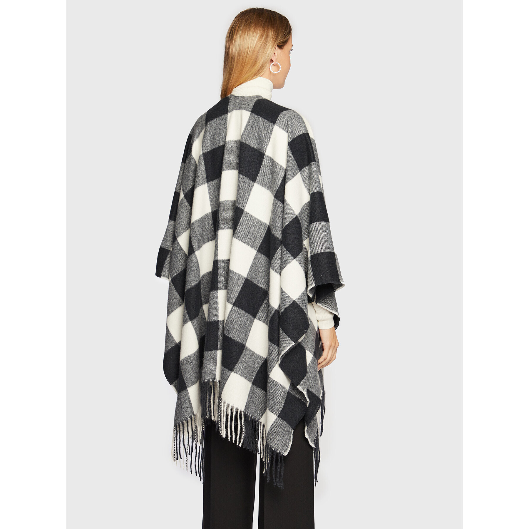 Olsen Poncho Global Traveller 18001791 Negru Relaxed Fit - Pled.ro