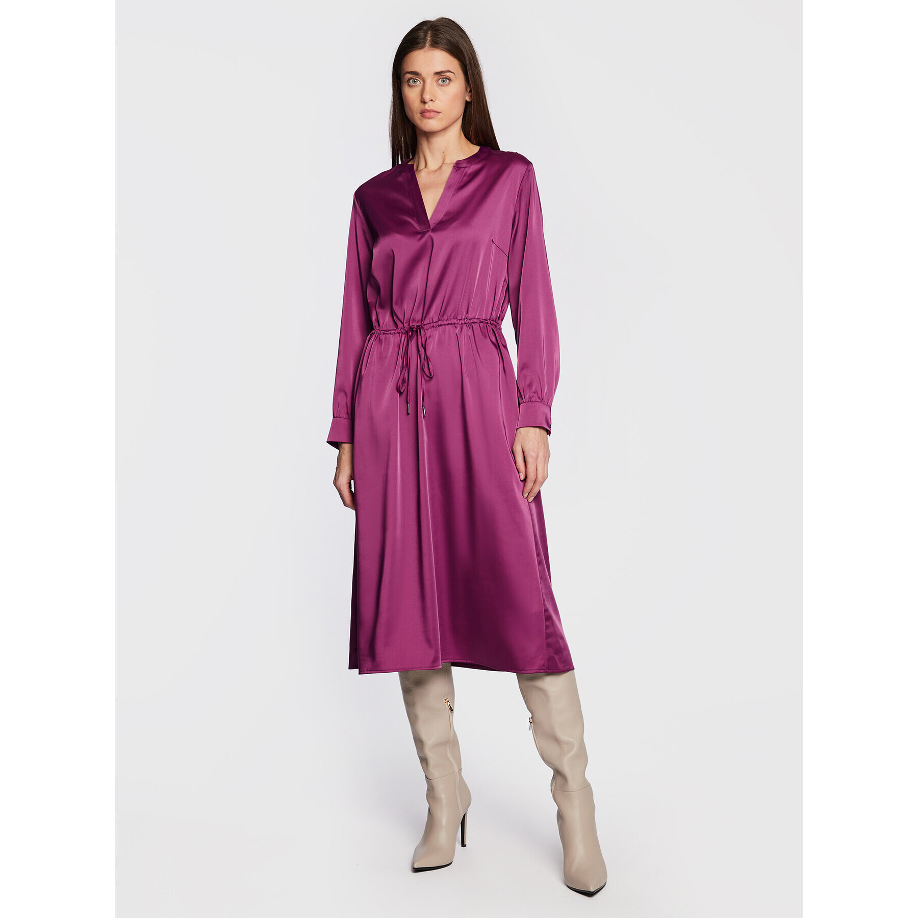 Olsen Rochie de zi Festive Spirit 13001662 Violet Regular Fit - Pled.ro