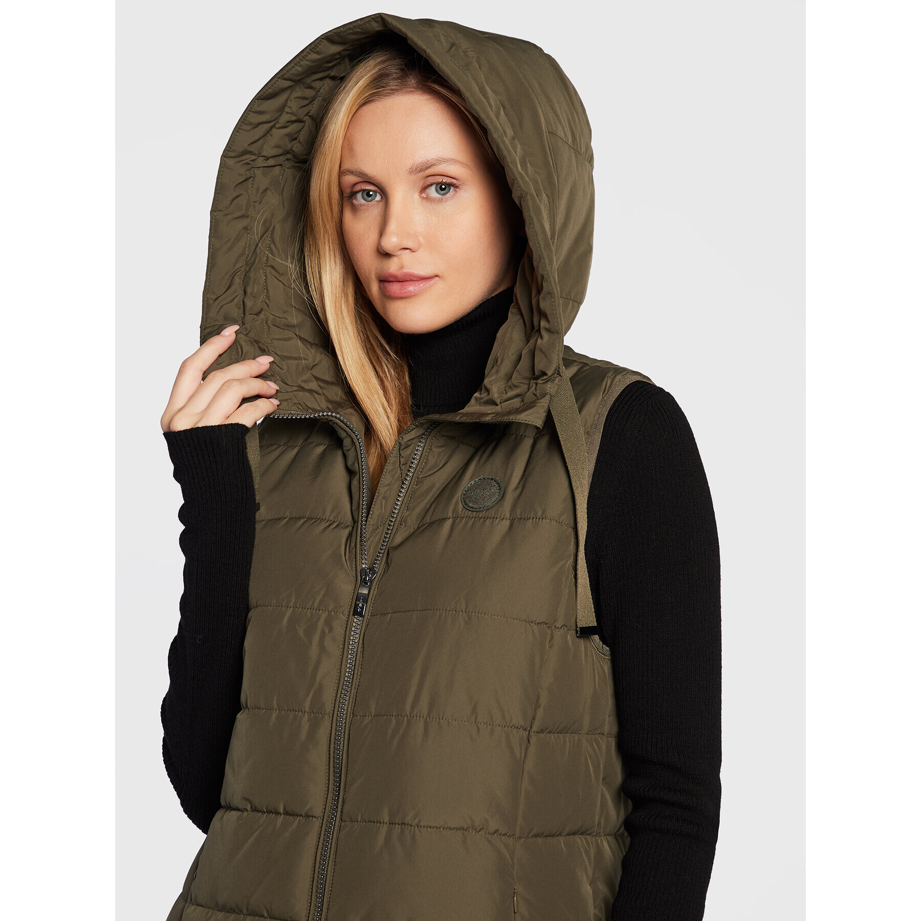 Olsen Vestă 15101371 Verde Regular Fit - Pled.ro