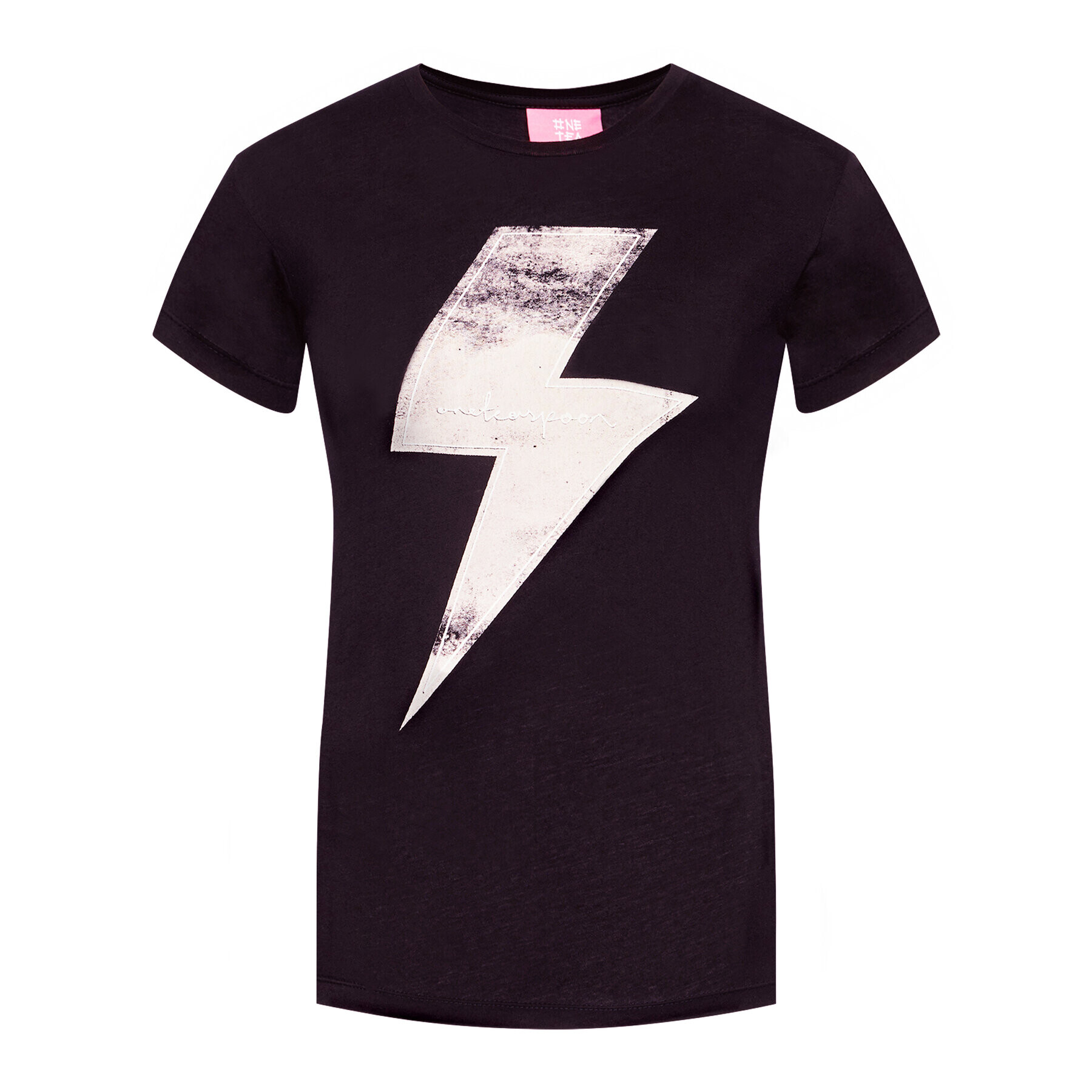 One Teaspoon Tricou Lightening Tee 23887 Negru Slim Fit - Pled.ro