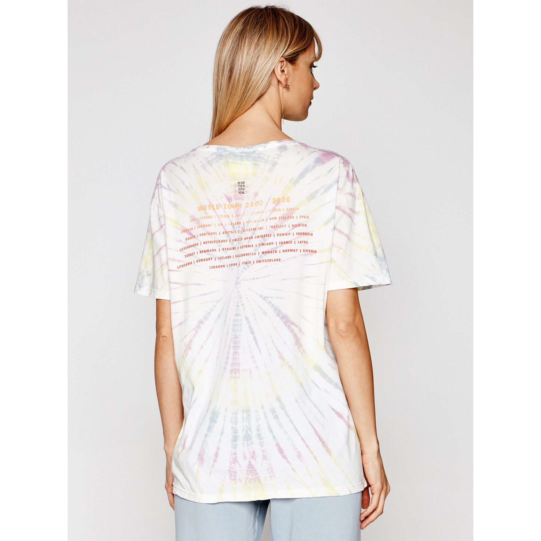 One Teaspoon Tricou Starship Tye Dye Boyfriend Tee 23901 Colorat Boyfriend Fit - Pled.ro