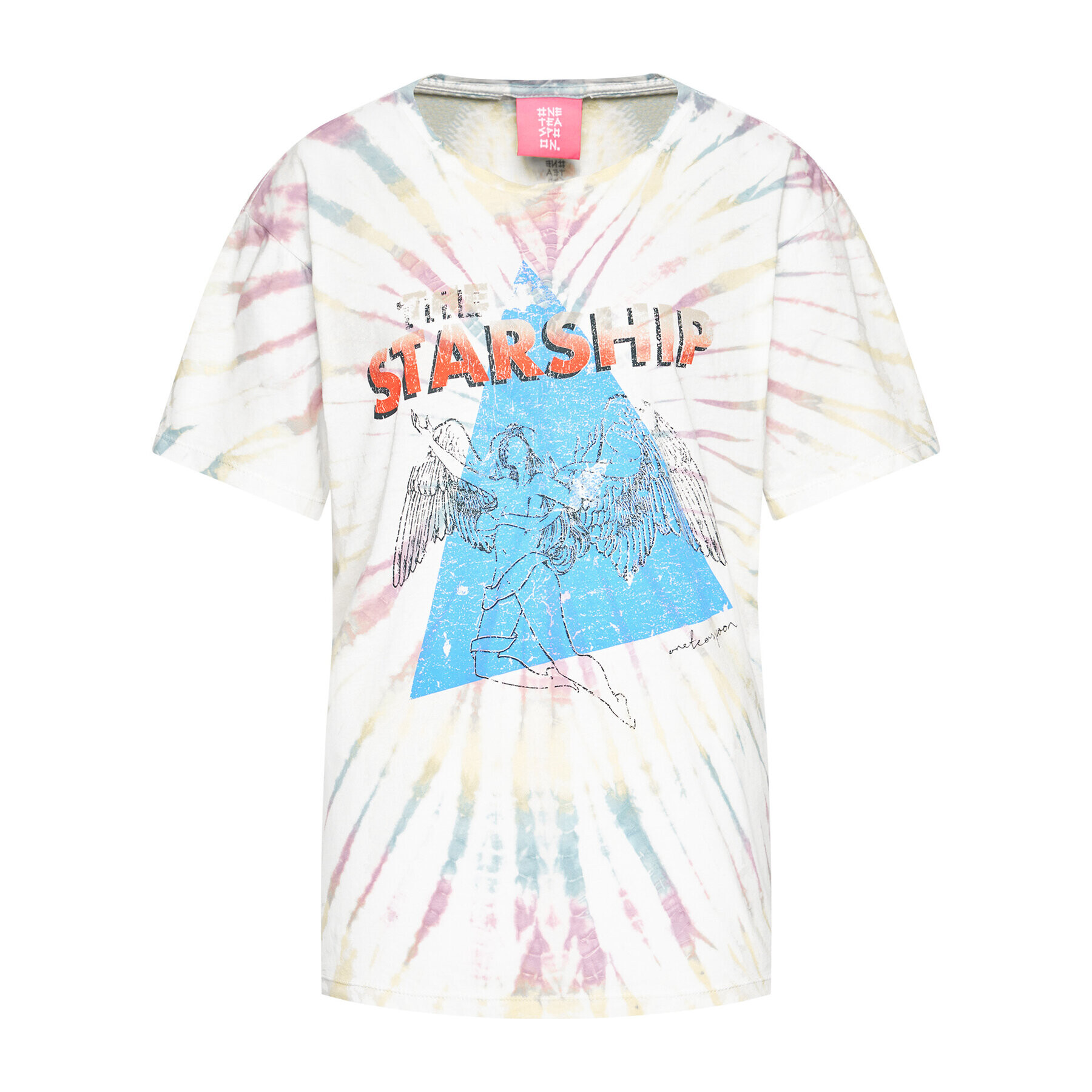 One Teaspoon Tricou Starship Tye Dye Boyfriend Tee 23901 Colorat Boyfriend Fit - Pled.ro