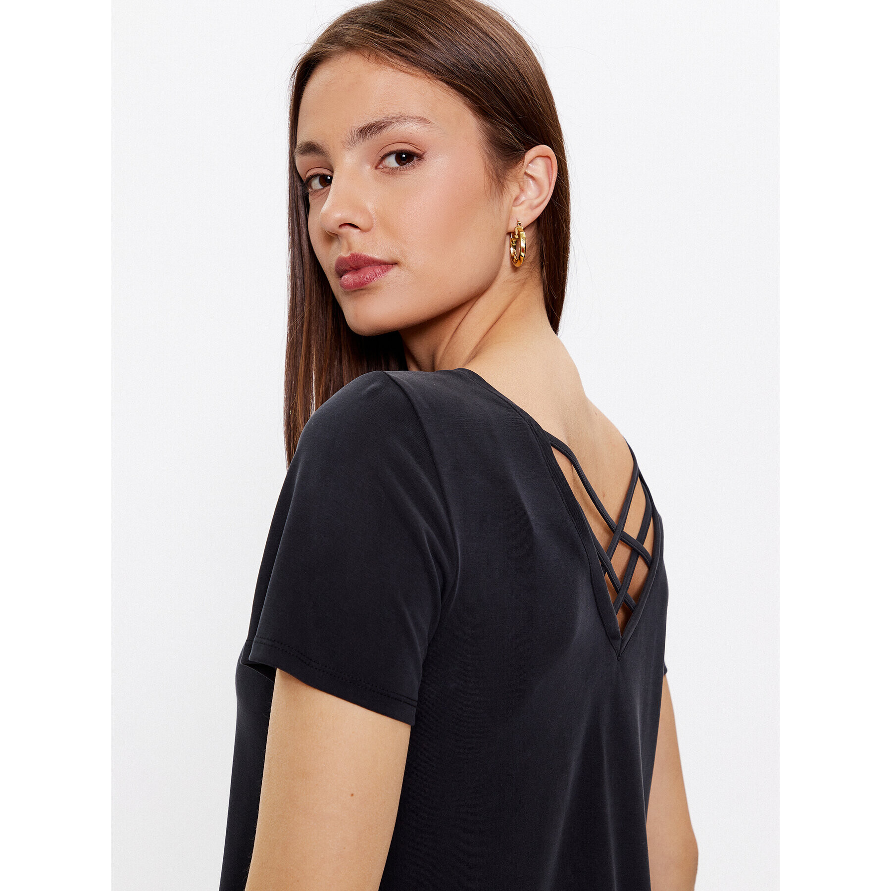 ONLY Bluză 15296948 Negru Regular Fit - Pled.ro